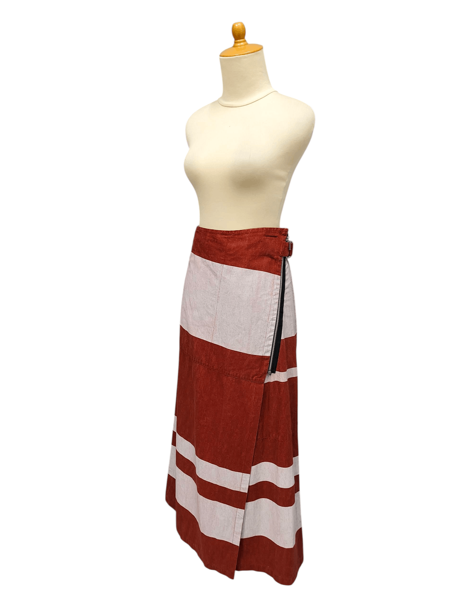 Issey Miyake 80s Issey Miyake🇯🇵Archive Wrap Belted Asymmetric Zip Skirt Size 30" / US 8 / IT 44 - 8 Thumbnail