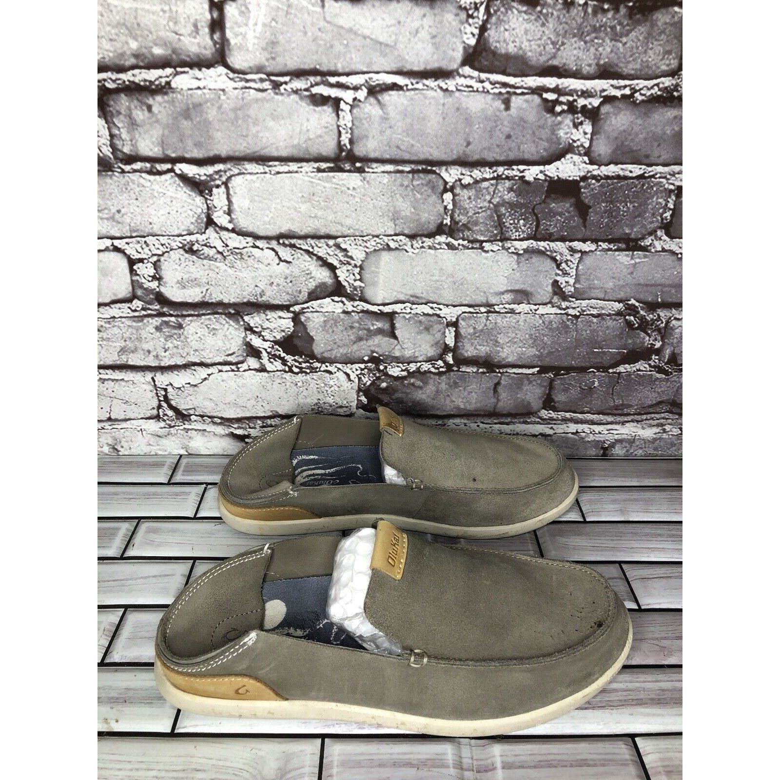 Olukai Olukai Mens Nalukai Kala Slip On Loafer Gray Suede Convertib Size US 8 / EU 41 - 1 Thumbnail