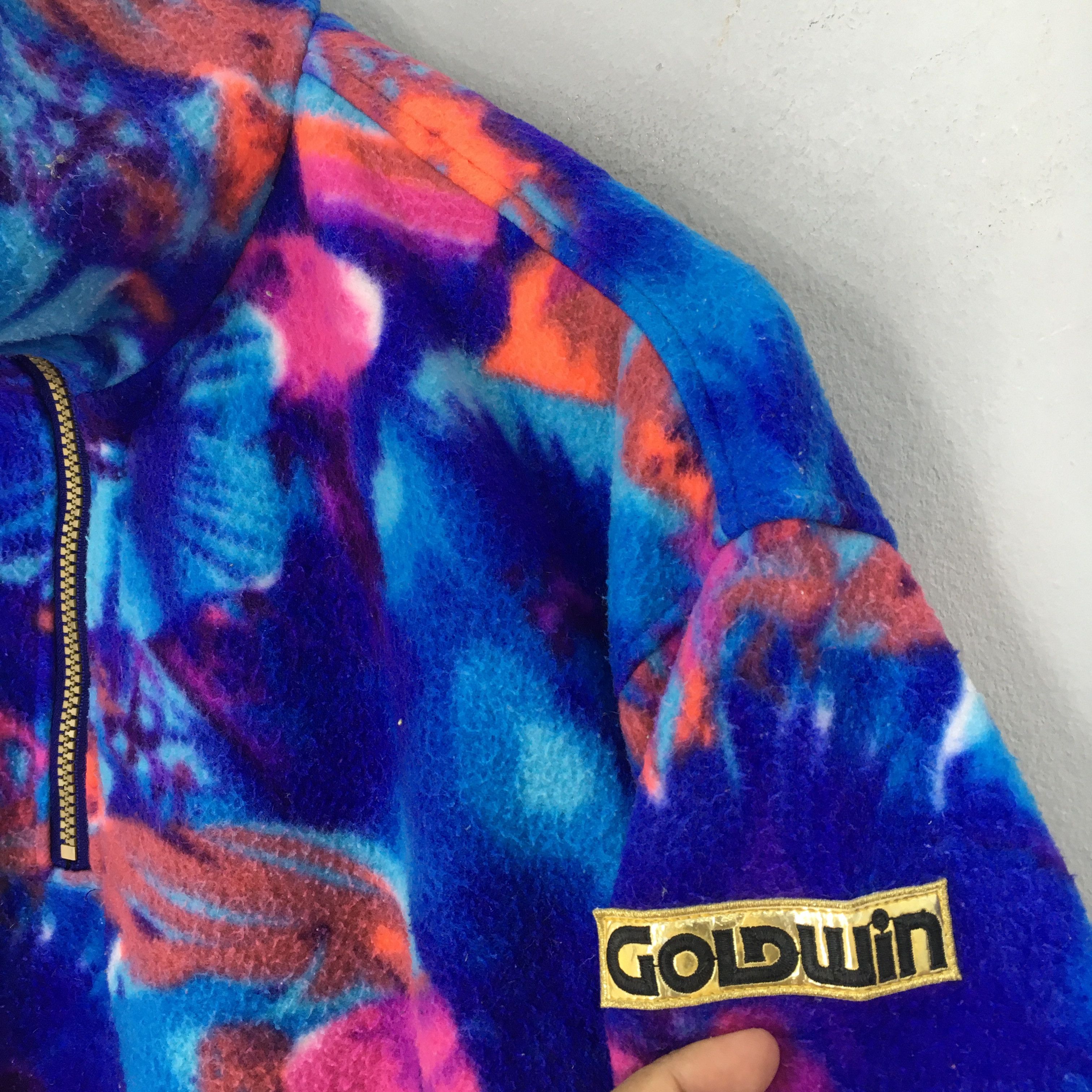 Goldwin Vintage Goldwin Japan Floral Fleece Jacket Medium Size US M / EU 48-50 / 2 - 4 Thumbnail