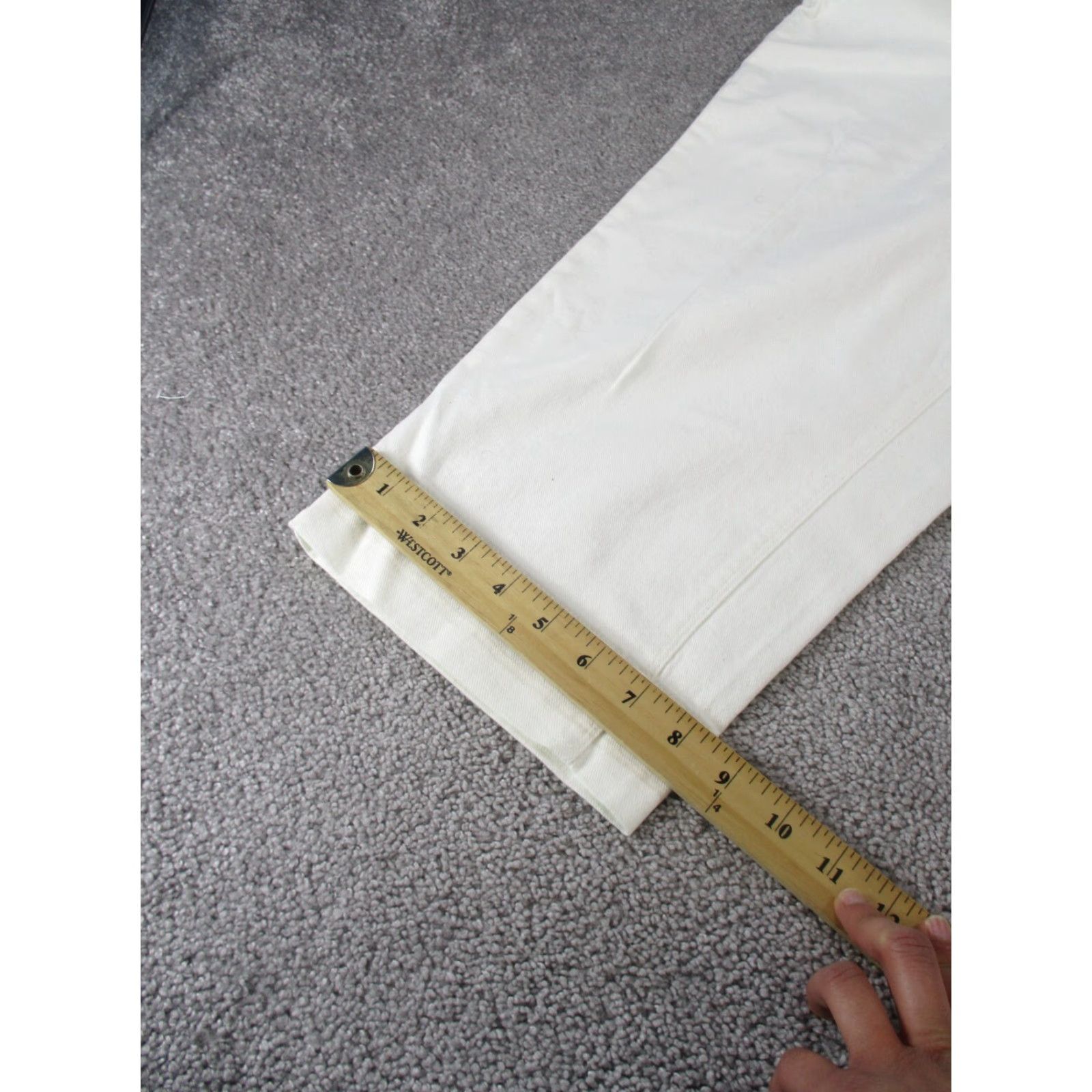 Loft LOFT Jeans Womens 14 White Denim Tapered Crop NEW Size 36" / US 14 / IT 50 - 5 Thumbnail