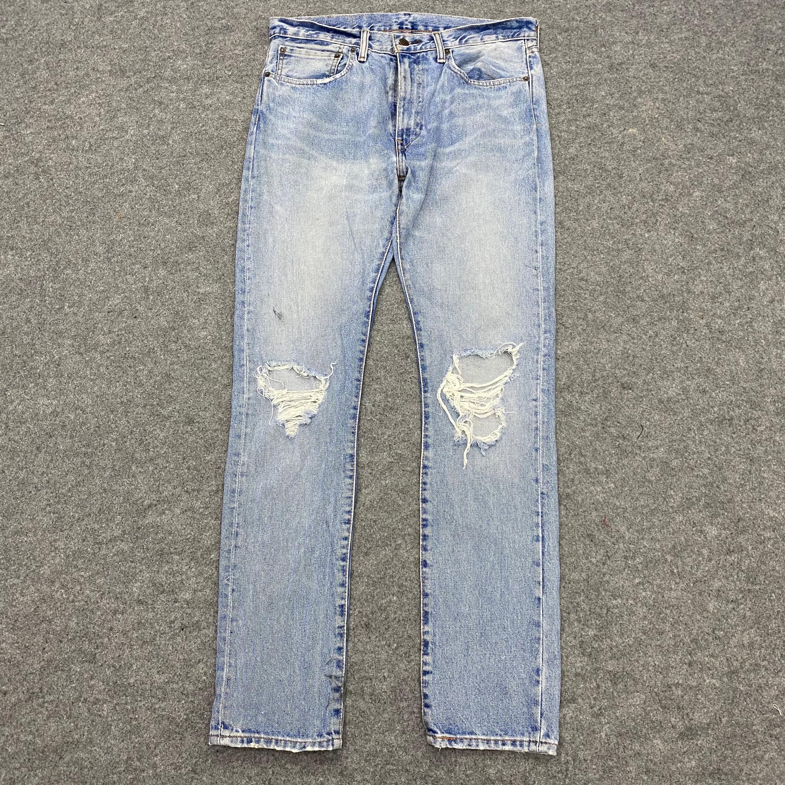 Levi's 💥Best Offer💥Vintage Levis 505 Distressed Denim Size US 36 / EU 52 - 1 Thumbnail