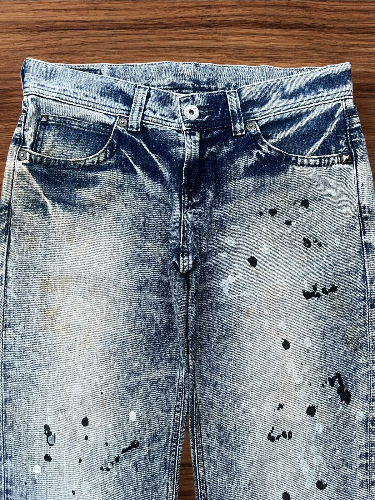 Edwin × Japanese Brand Vintage Japanese Brand Acid Washed Paint Splattered Jeans Size 32" / US 10 / IT 46 - 3 Thumbnail