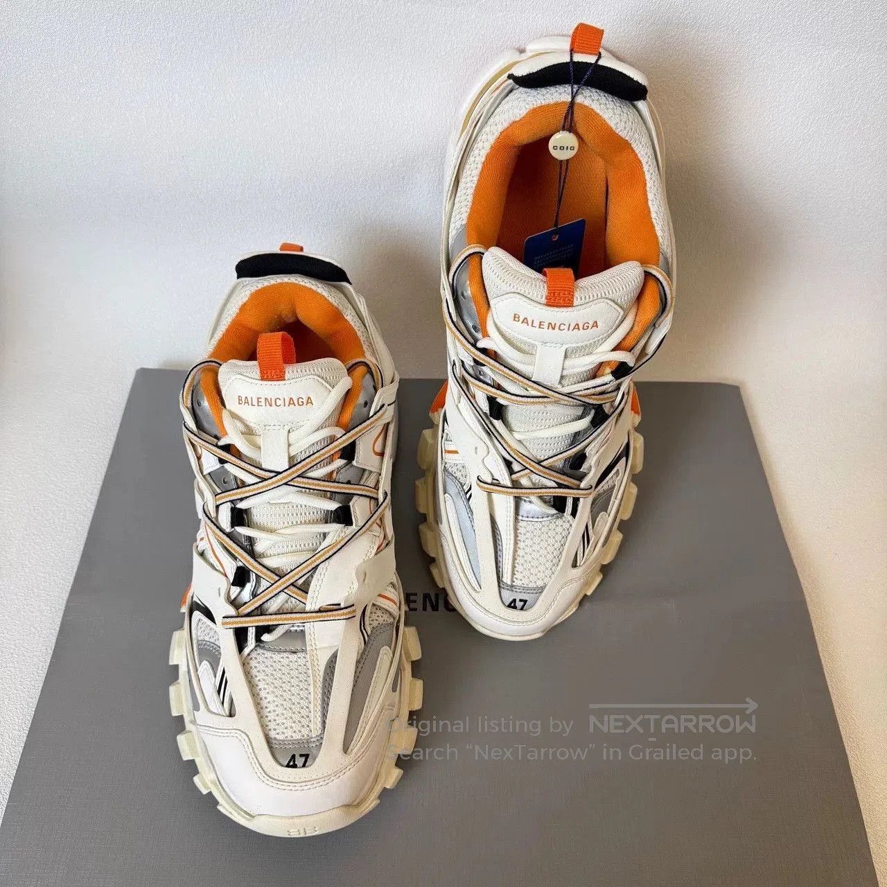 Balenciaga balenciaga track 1.0 sneakers white orange. Size US 13 / EU 46 - 8 Thumbnail