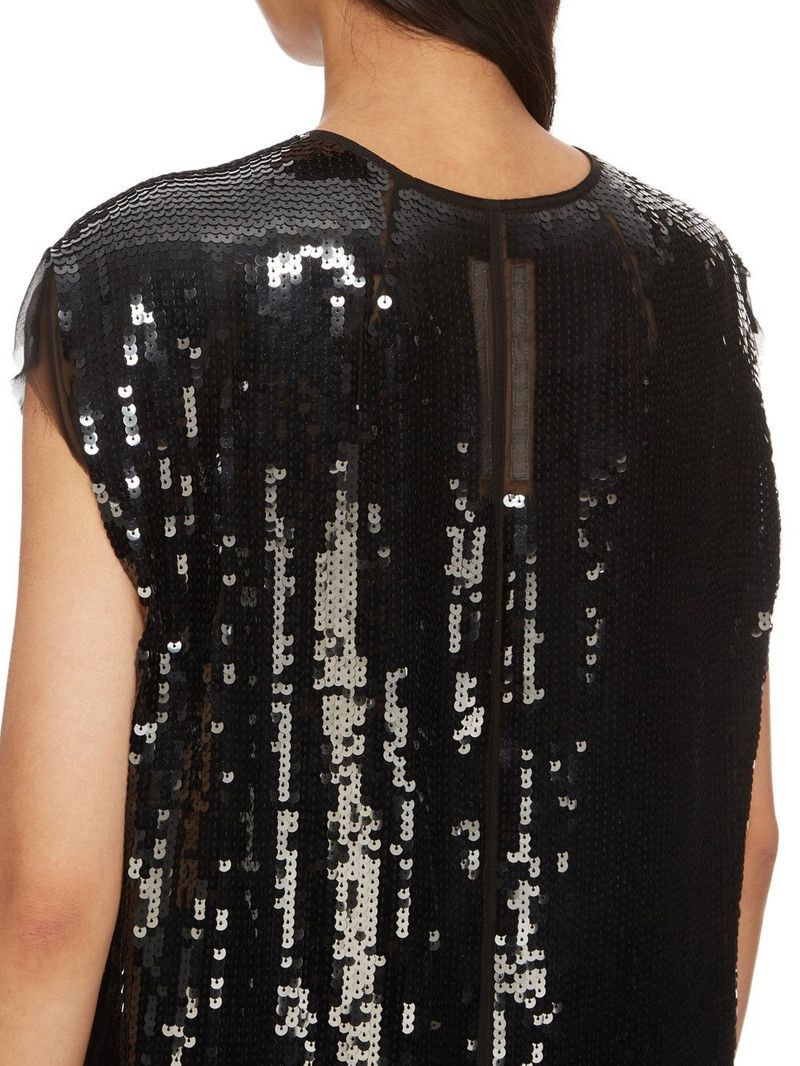 Rick Owens o1y0126 Silk T-Shirt in Black Size S / US 4 / IT 40 - 5 Thumbnail
