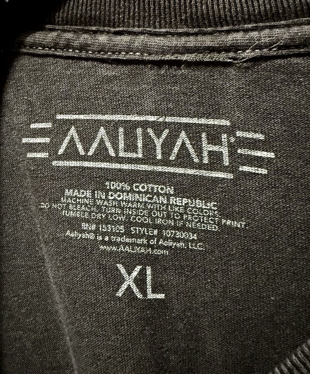 Other AALIYAH Aaliyah Black Graphic Pigment Wash Love T-Shirt Size XL / US 12-14 / IT 48-50 - 2 Thumbnail