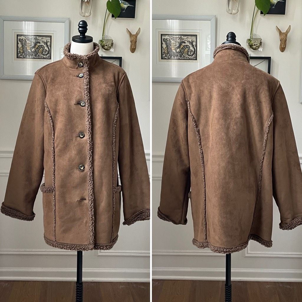 Ll bean faux shearling coat online