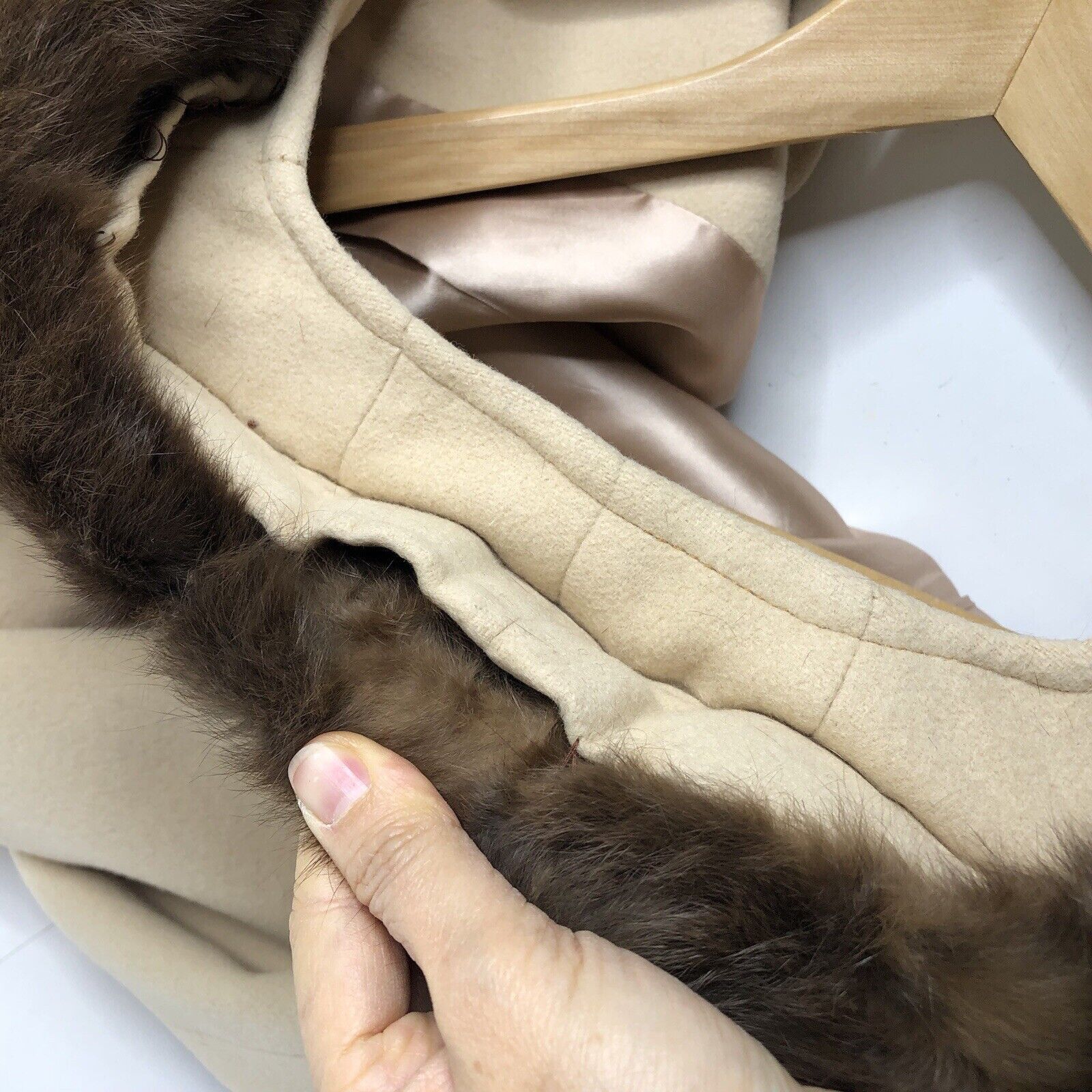 Other Women 80s Tan Long Coat Sz S 100% Cashmere Brown Real ming Size S / US 4 / IT 40 - 23 Thumbnail
