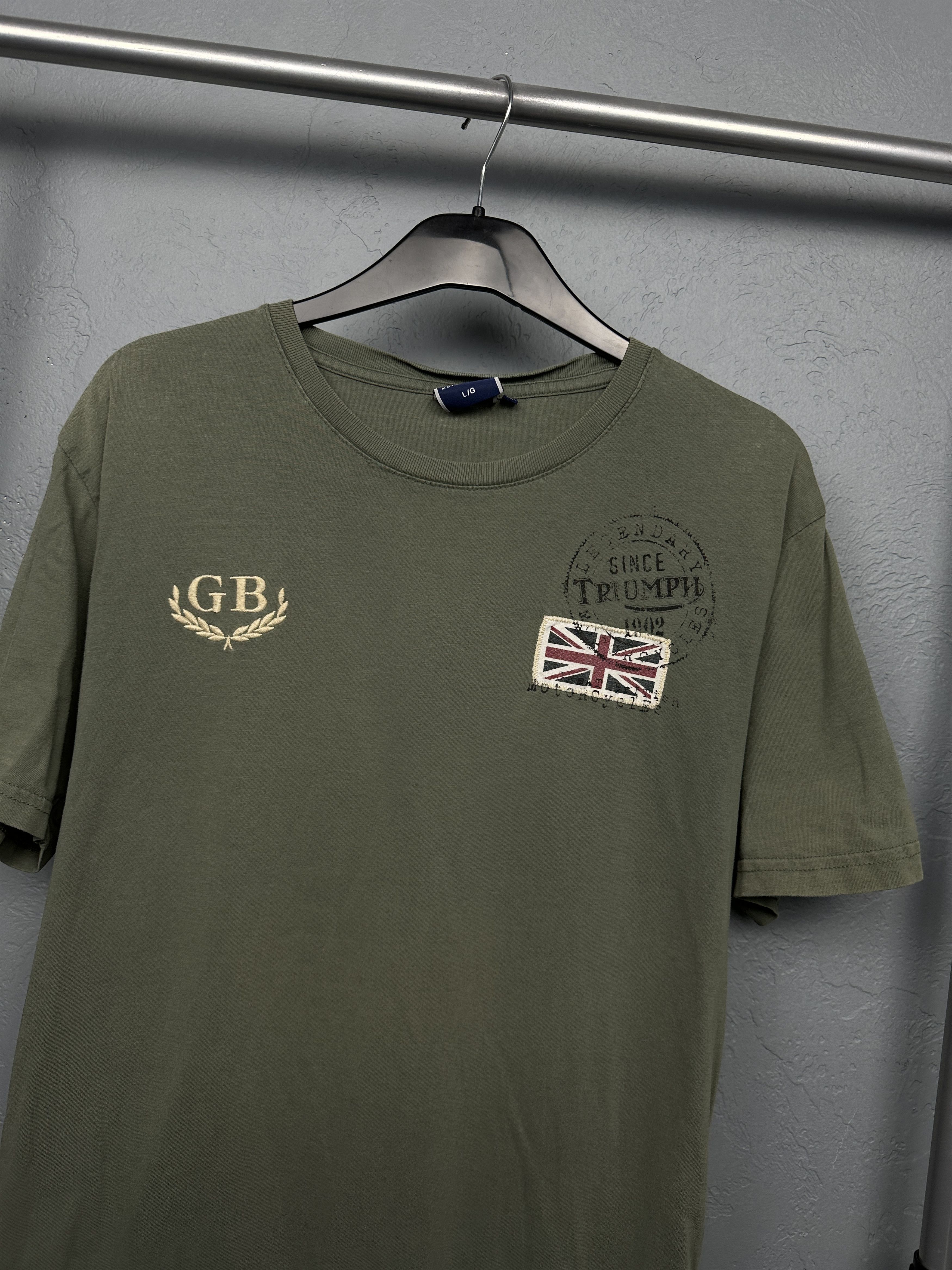 Vintage Triumph Motorcycles Mens T-Shirt Size US L / EU 52-54 / 3 - 2 Thumbnail