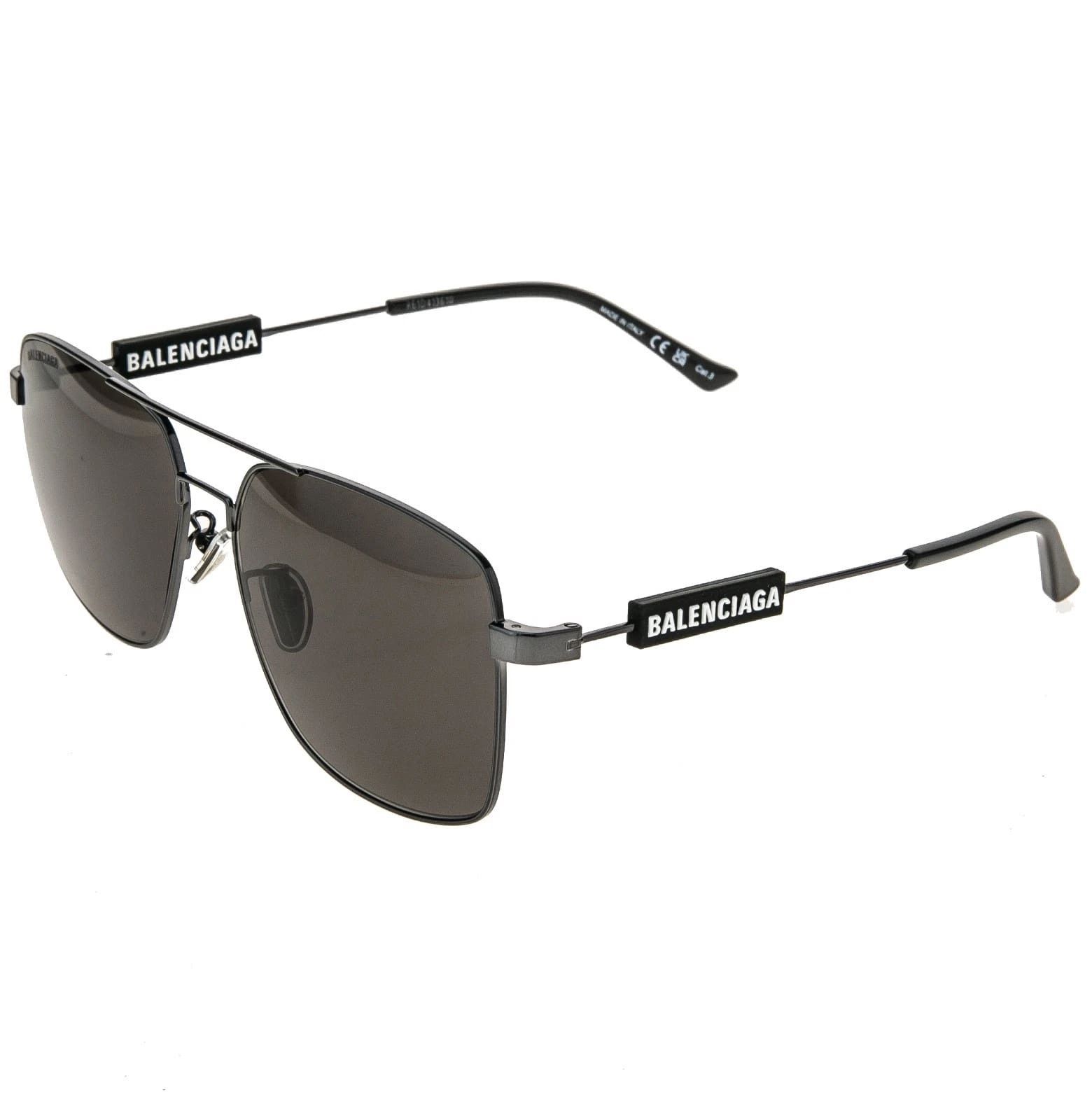 Balenciaga BALENCIAGA BB0116SA TAG 0116 Aviator Black Sunglasses 001 Size ONE SIZE - 4 Thumbnail