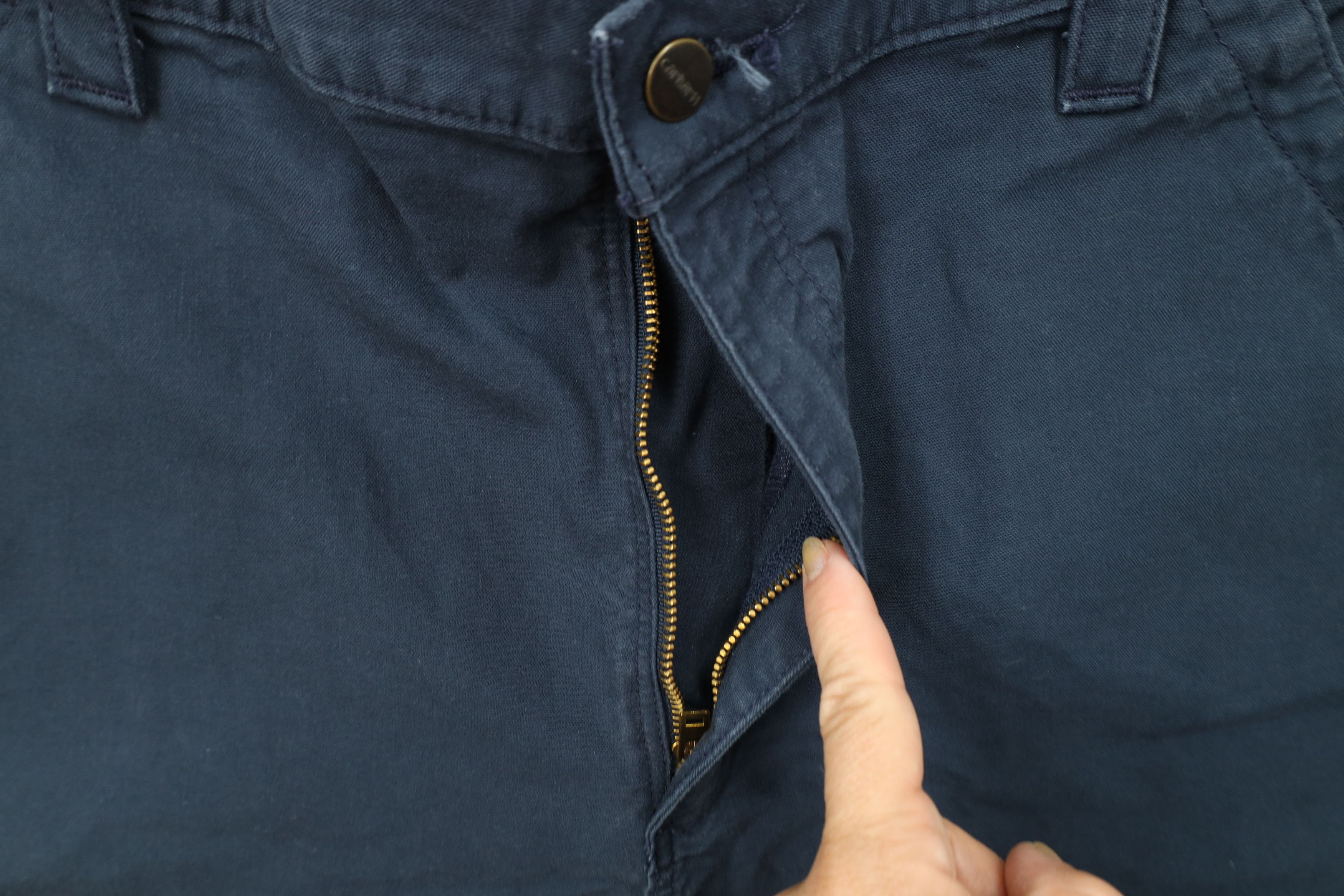 Carhartt Vintage Y2K Carhartt Spell Canvas Dungaree Shorts Navy Blue Size US 40 / EU 56 - 5 Thumbnail