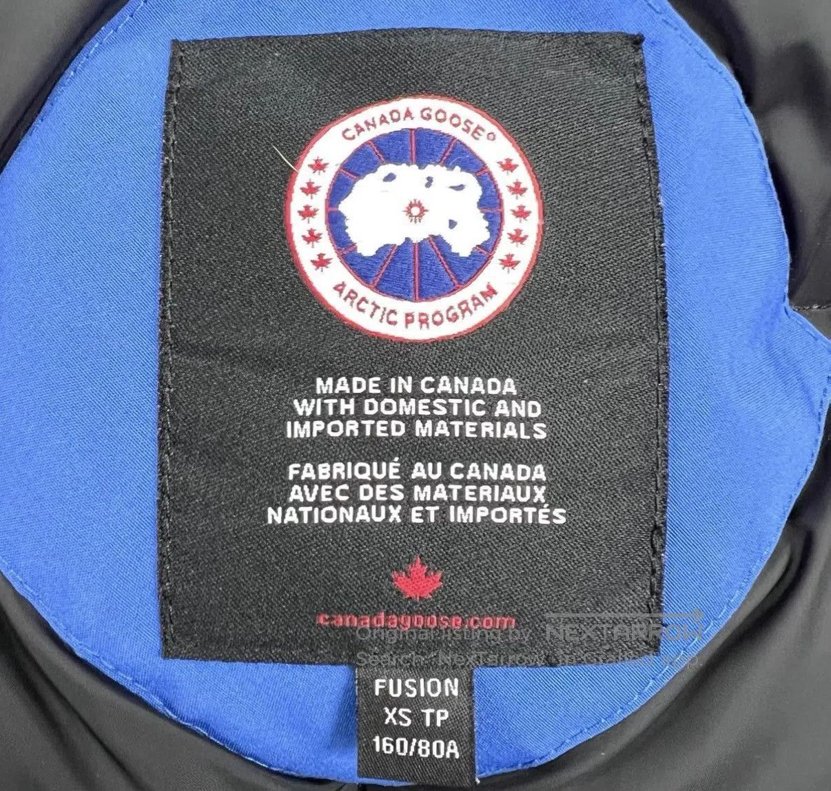 Canada Goose Blue Heavy Winter Coat with Fur Hood. Size US XS / EU 42 / 0 - 7 Thumbnail