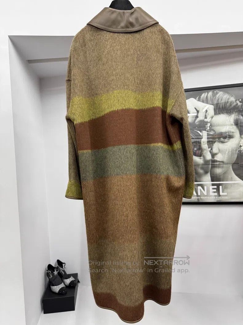 Hermes Hermes Patchwork cashmere and mohair coat Size XXS / US 00 / IT 34 - 3 Thumbnail