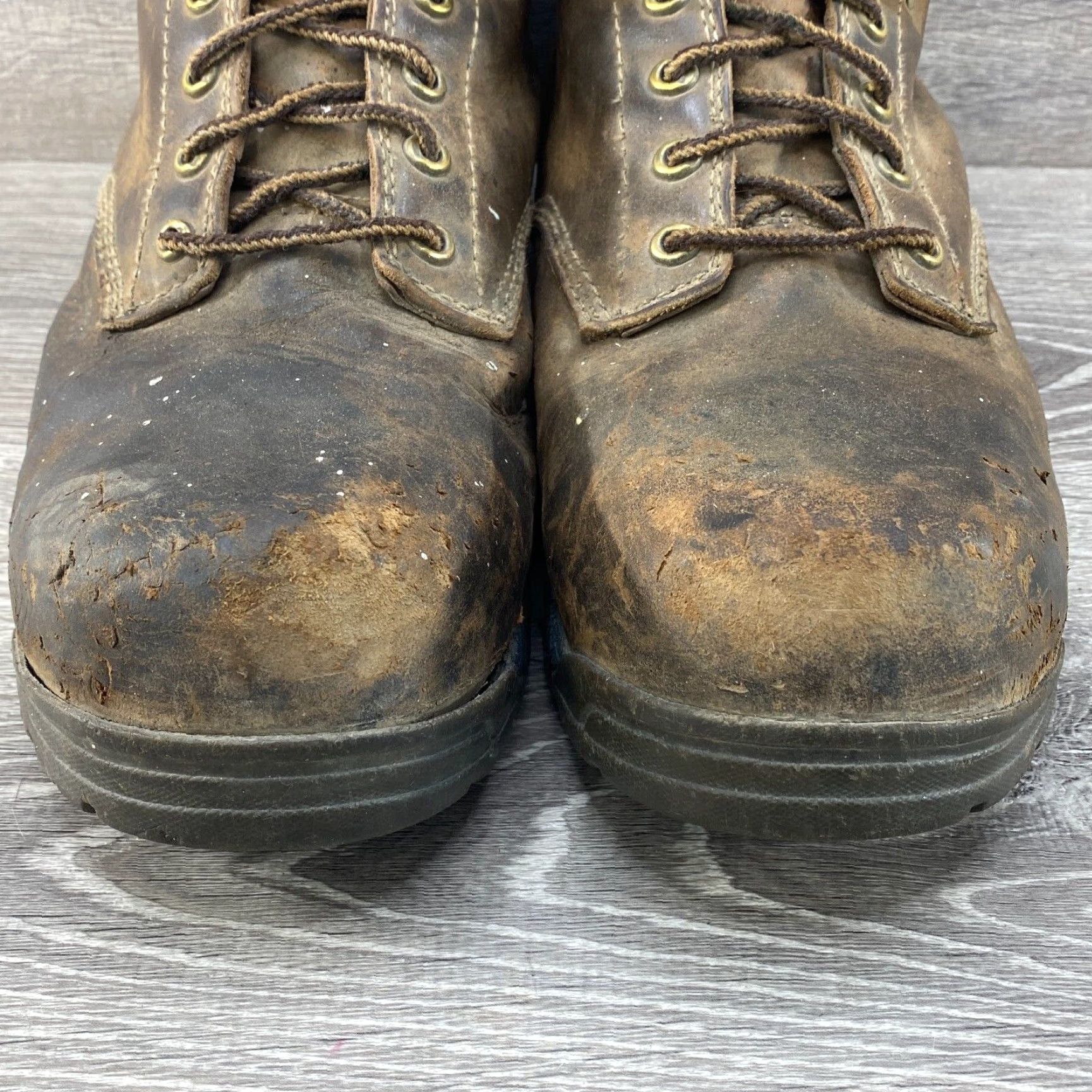 Vintage Carolina Work Boots Mens 12 4E Waterproof Comp Toe Bruno Brown Leather Lace Up Size US 12 / EU 45 - 4 Thumbnail