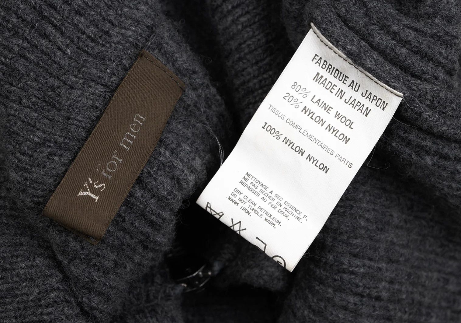 Jean Paul Gaultier Zip-Up Knit Cardigan in Gray and Navy, Size M Size US M / EU 48-50 / 2 - 15 Thumbnail