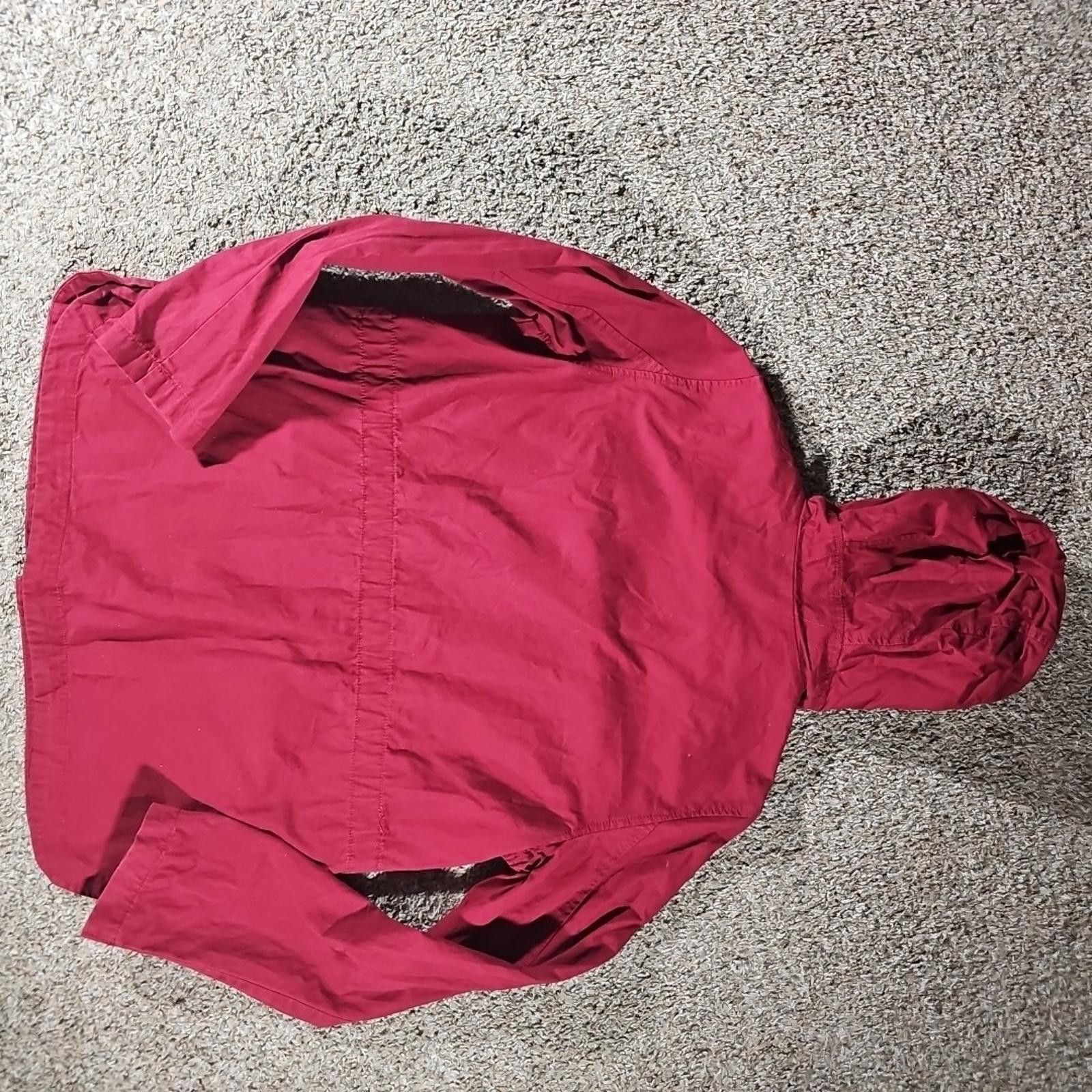 Other Love Tree Large Burgundy Hood Parka Coat Cotton Snap Zip Size L / US 10 / IT 46 - 8 Thumbnail