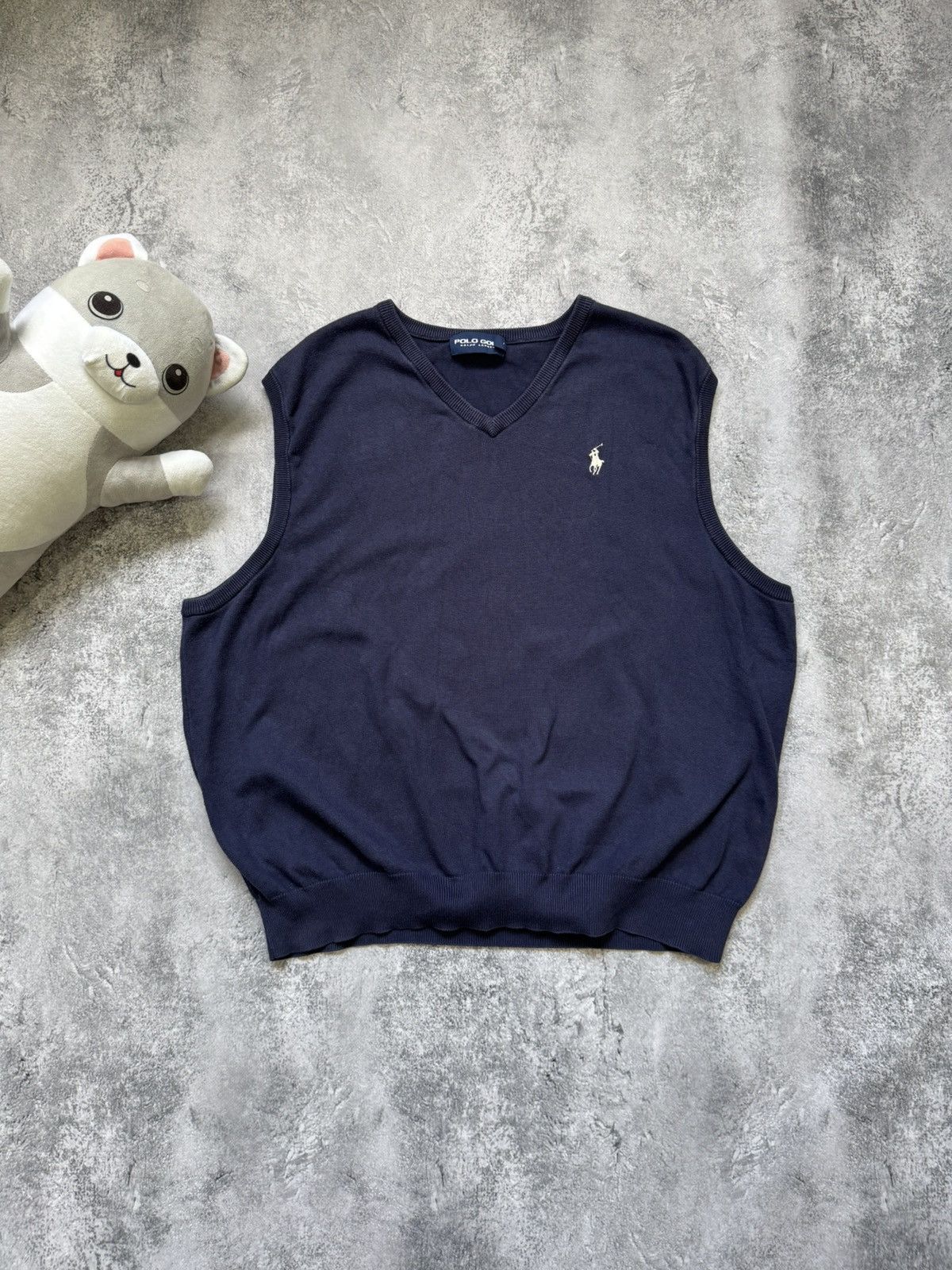 Polo Ralph Lauren × Vintage Vintage Polo Golf Sweater Vest Ralph Lauren Cotton 90s 2X Size US XXL / EU 58 / 5 - 1 Thumbnail