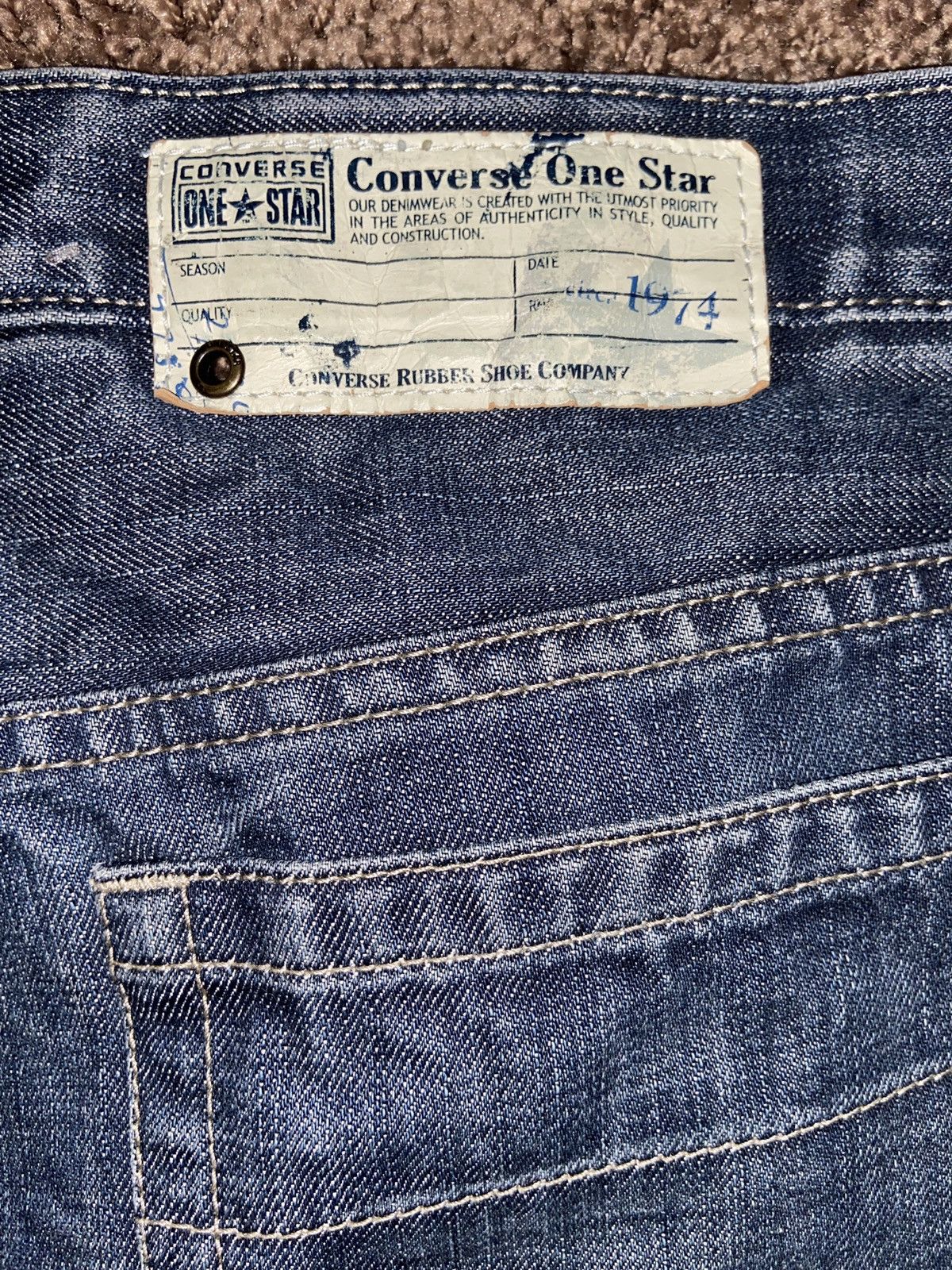 Converse × Vintage Vintage Baggy Converse One jeans (36x32) Size US 36 / EU 52 - 5 Thumbnail