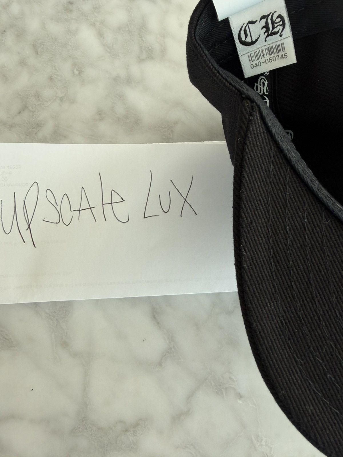 Chrome Hearts VERTICAL LOGO DENIM Black Baseball hat Size ONE SIZE - 6 Thumbnail