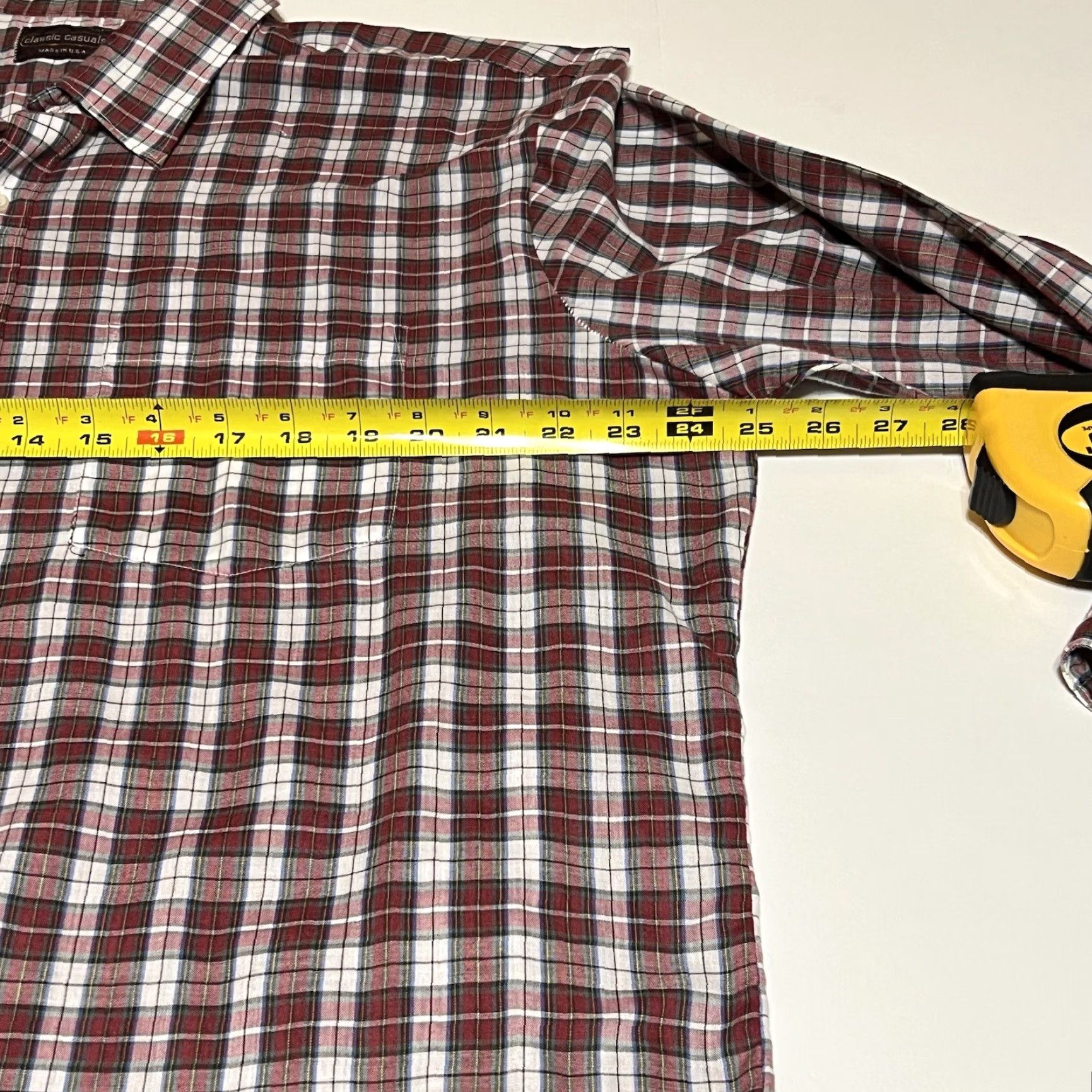 Vintage VINTAGE Front Button-Up Shirt Red Plaid Long Sleeve Mens XL USA Made Front Size US XL / EU 56 / 4 - 5 Thumbnail