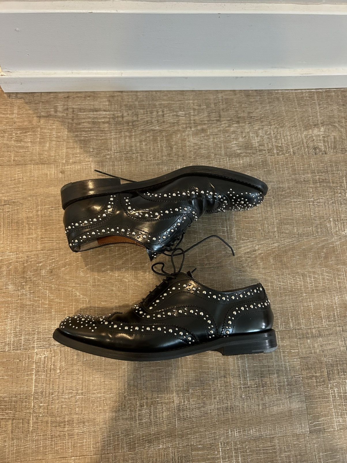 Church's Church’s Burwood Met glossed Leather brogues loafers Size US 7 / IT 37 - 2 Thumbnail