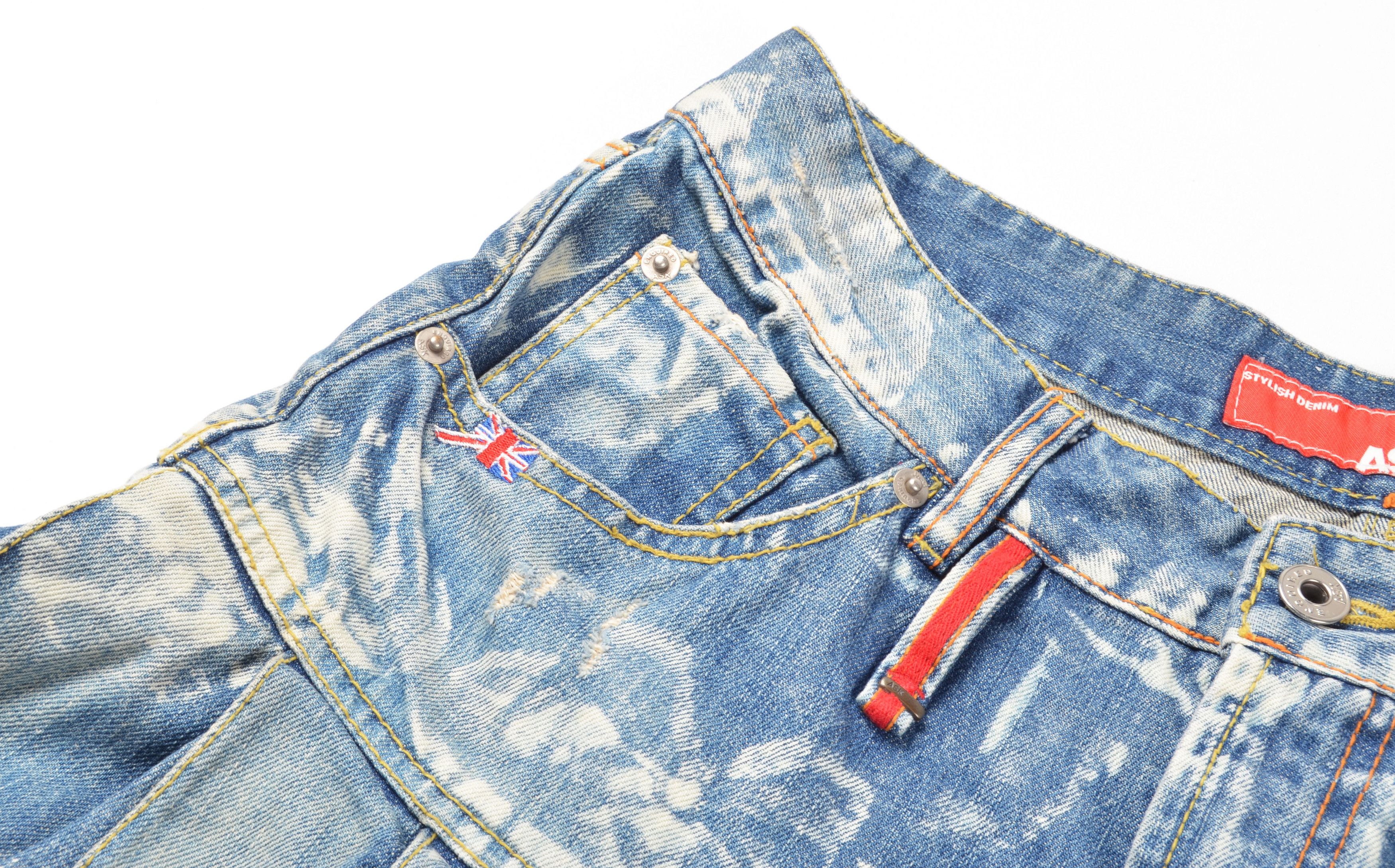 Other Vintage Ask Jeans Y2K Denim Pleated Logo Patch Mini Skirt Size 30" / US 8 / IT 44 - 7 Thumbnail