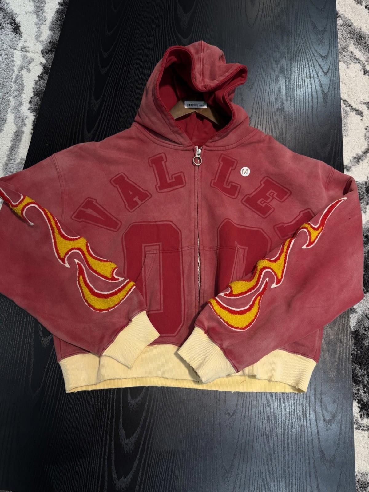 Vale Size M - Vale Black Zip Up Hoodie Red Flame Authentic Valley Size US M / EU 48-50 / 2 - 3 Thumbnail