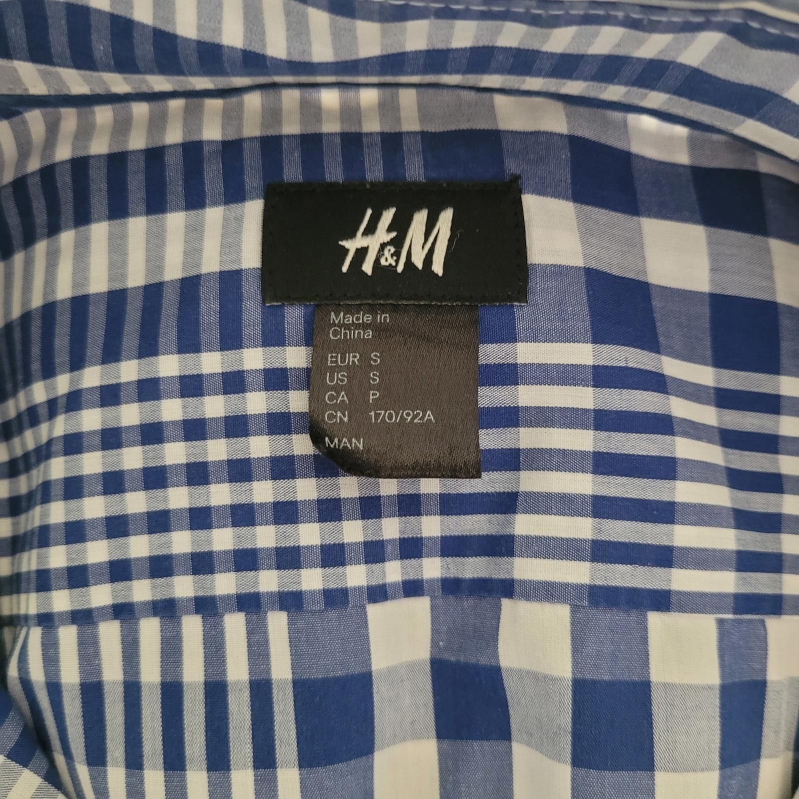 H&M H&M Men’s Small Slim Fit Long Sleeve Blue Plaid Button Down Size US S / EU 44-46 / 1 - 3 Thumbnail