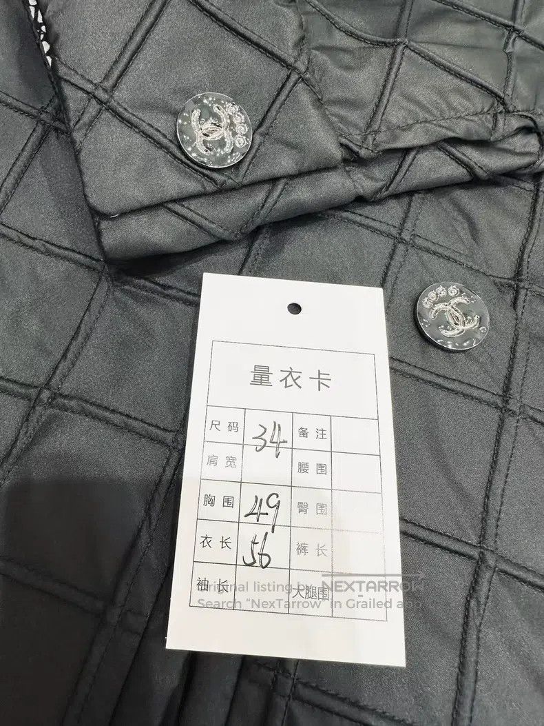 Chanel Chanel 25M black silk diamond plaid lapel long-sleeved jac Size XXS / US 00 / IT 34 - 8 Thumbnail