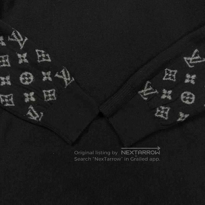 Louis Vuitton Louis Vuitton Black Back Full Print Cashmere Sweater Size US L / EU 52-54 / 3 - 3 Thumbnail