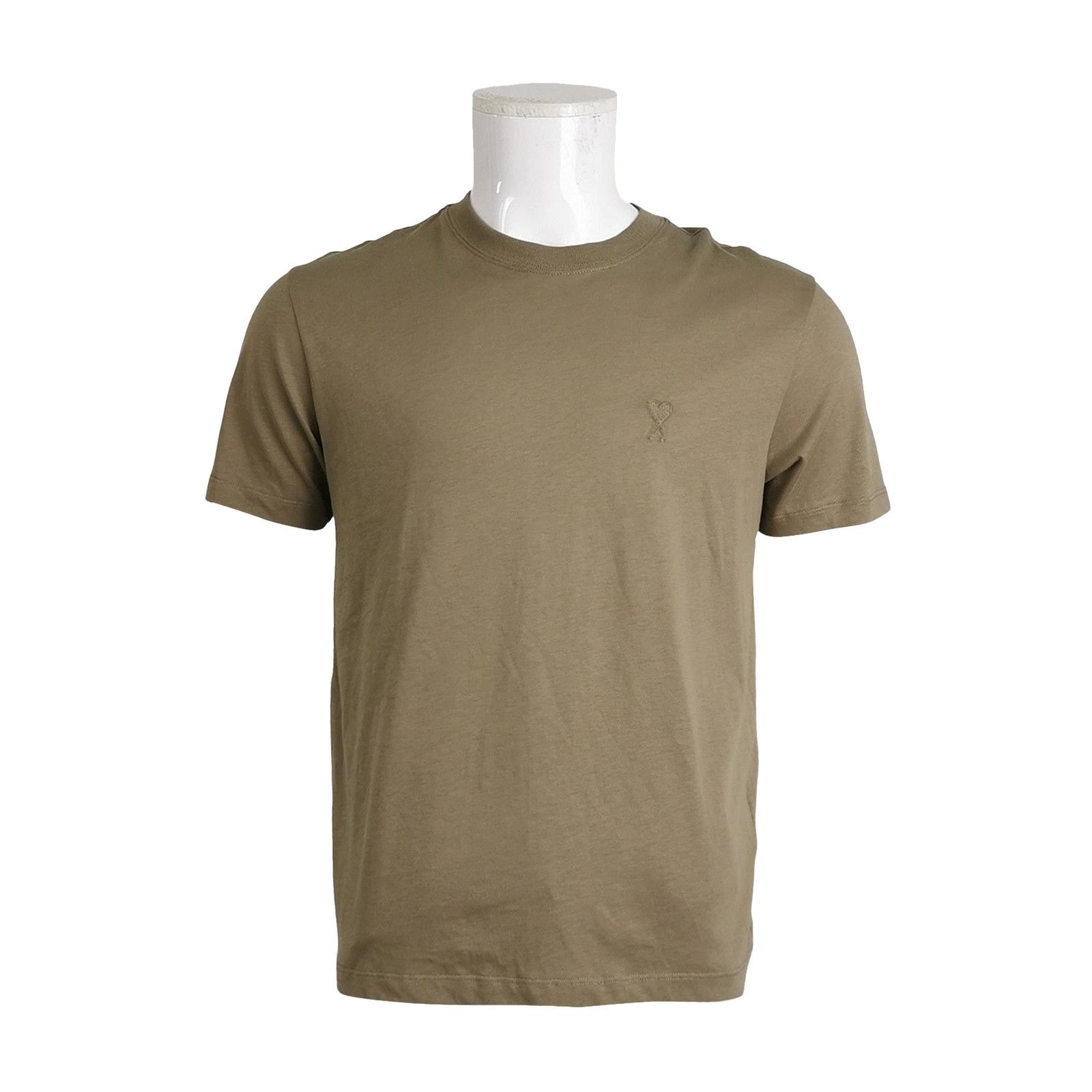 AMI AMI Alexandre Mattiussi Olive Embroidered T-Shirt S Size US S / EU 44-46 / 1 - 1 Thumbnail