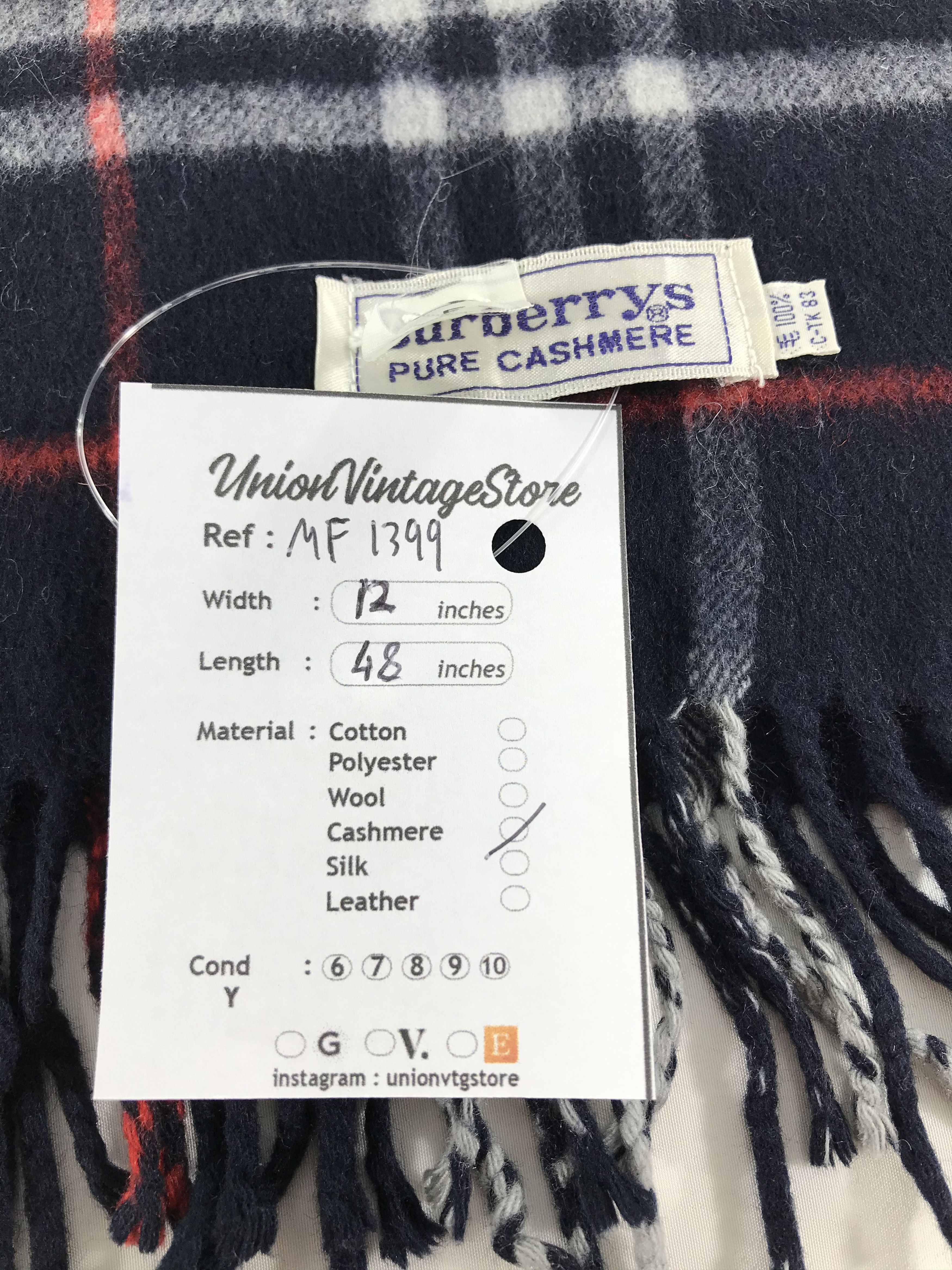 Burberry Vintage Burberry Scarf/Muffler/Neckwear MF1399 Size ONE SIZE - 4 Thumbnail