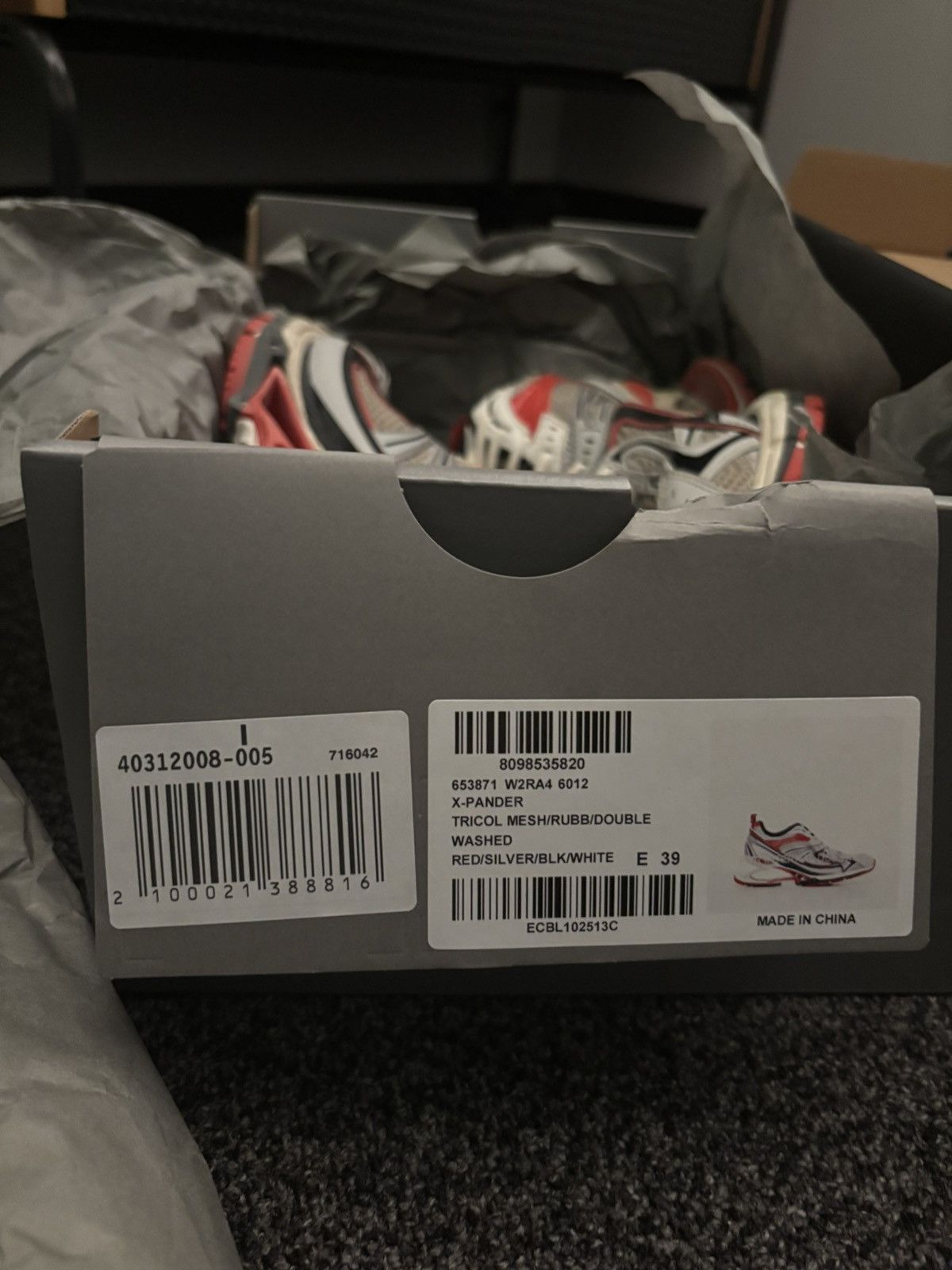 Balenciaga Balenciaga X-Pander Tricolor White/Red/Black Size US 7.5 / IT 37.5 - 13 Thumbnail