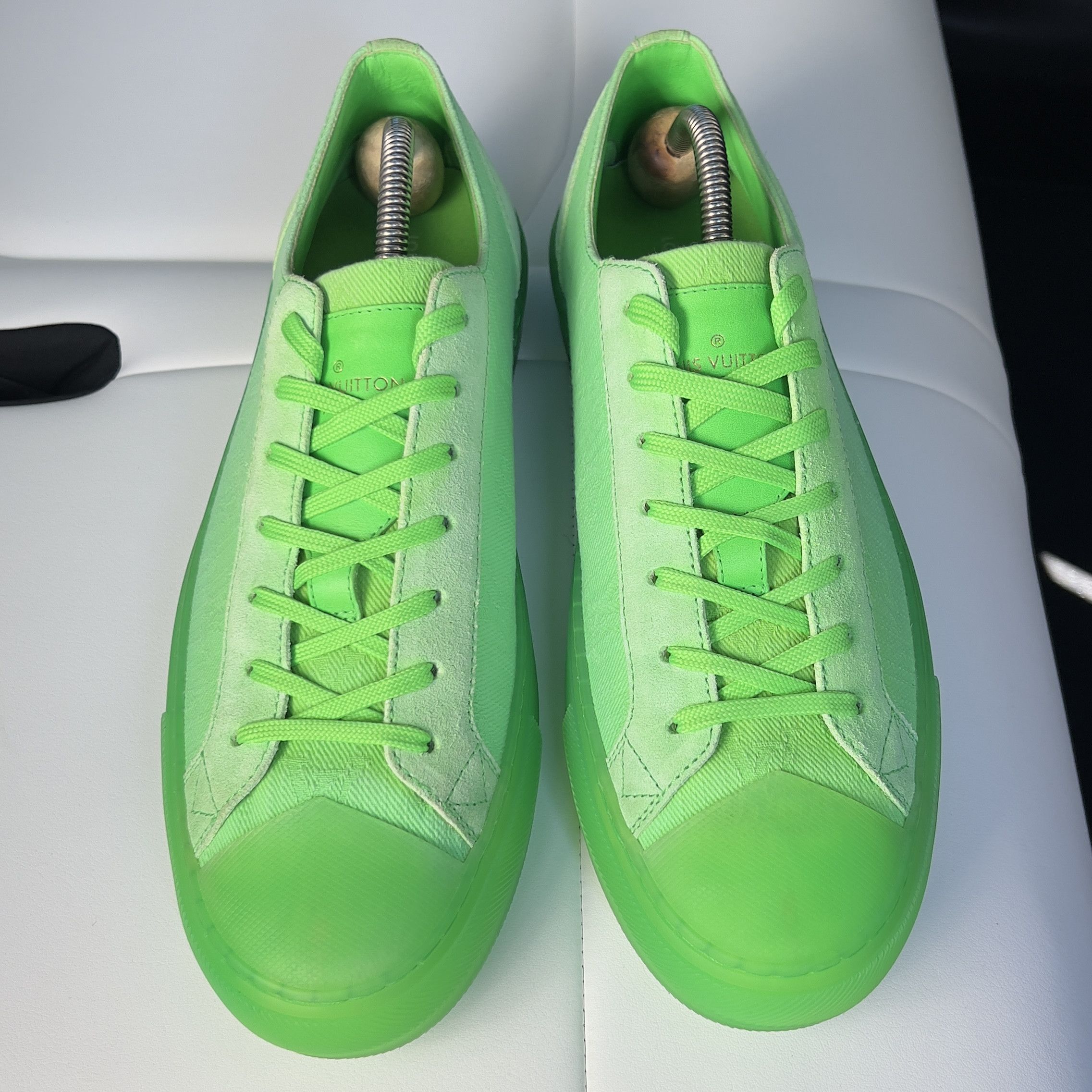 Louis Vuitton Louis Vuitton Tattoo Monogram Sneaker Neon Green Fabric Size US 8.5 / EU 41-42 - 5 Thumbnail