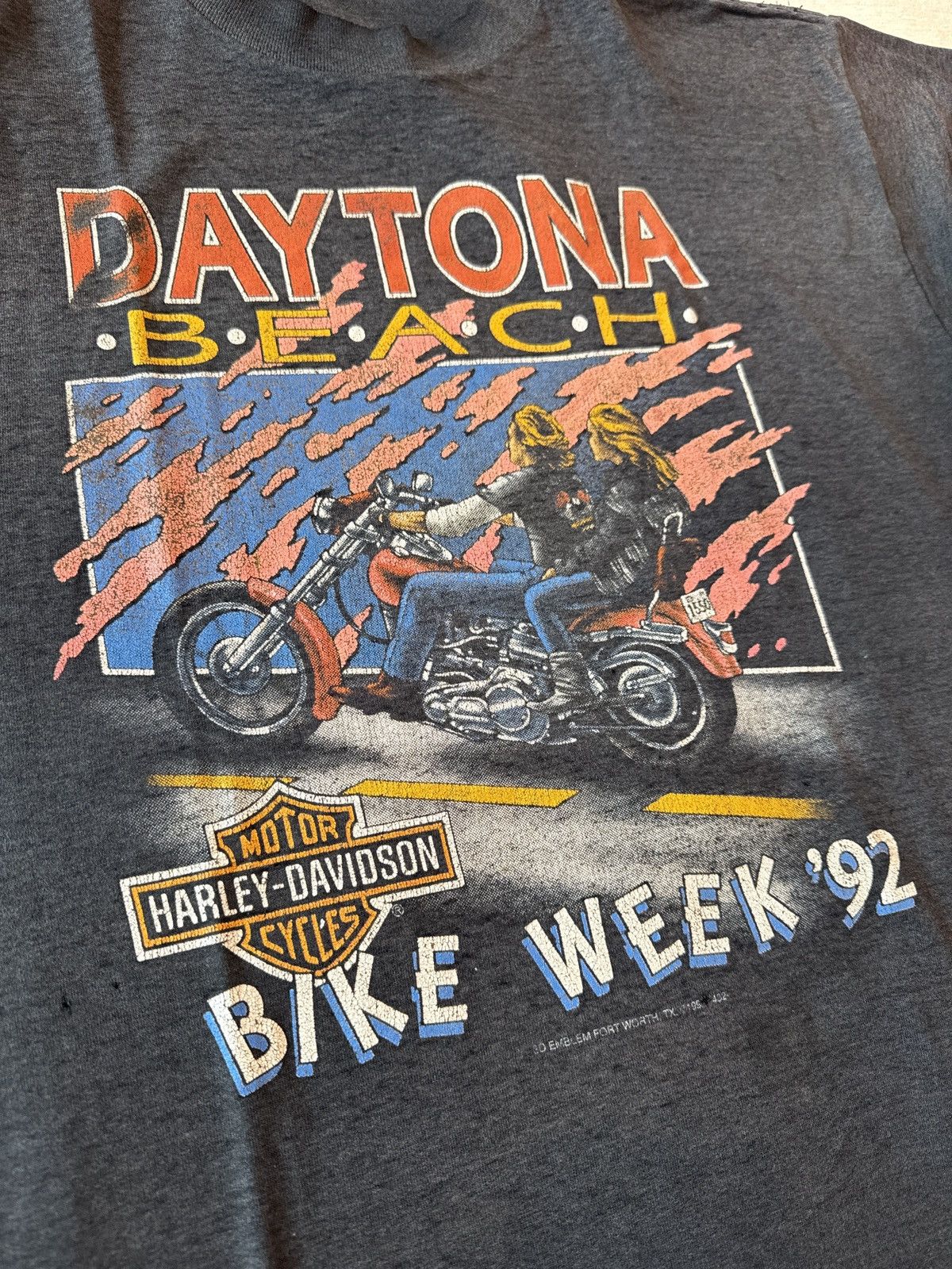 Harley Davidson × Vintage Vintage Harley Davidson Tee Bike week Daytona Beach 1992 XL Size US XL / EU 56 / 4 - 3 Thumbnail