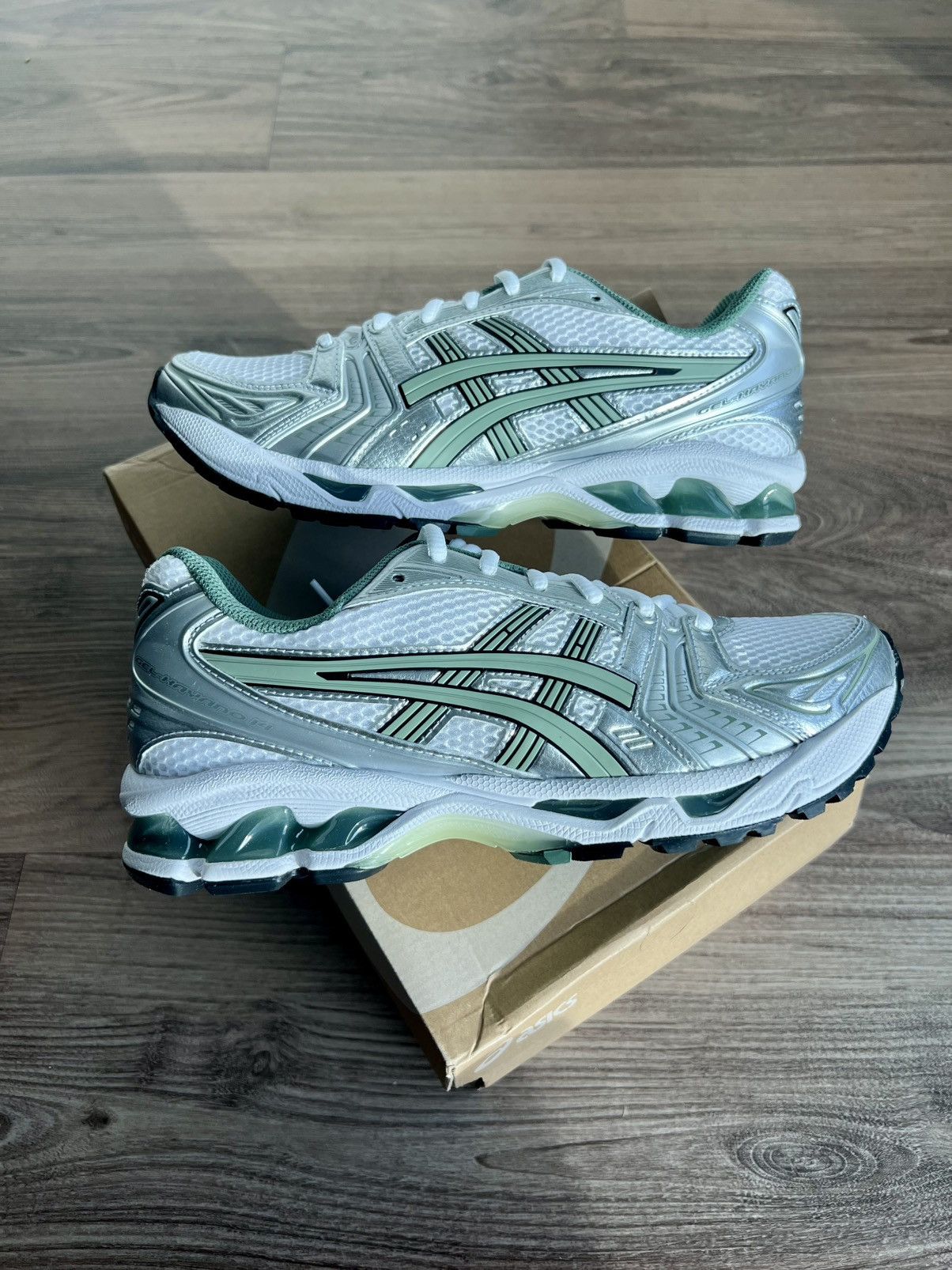 Asics ASICS Gel Kayano 14 Slate Grey Green Size US 7 / EU 40 - 4 Thumbnail