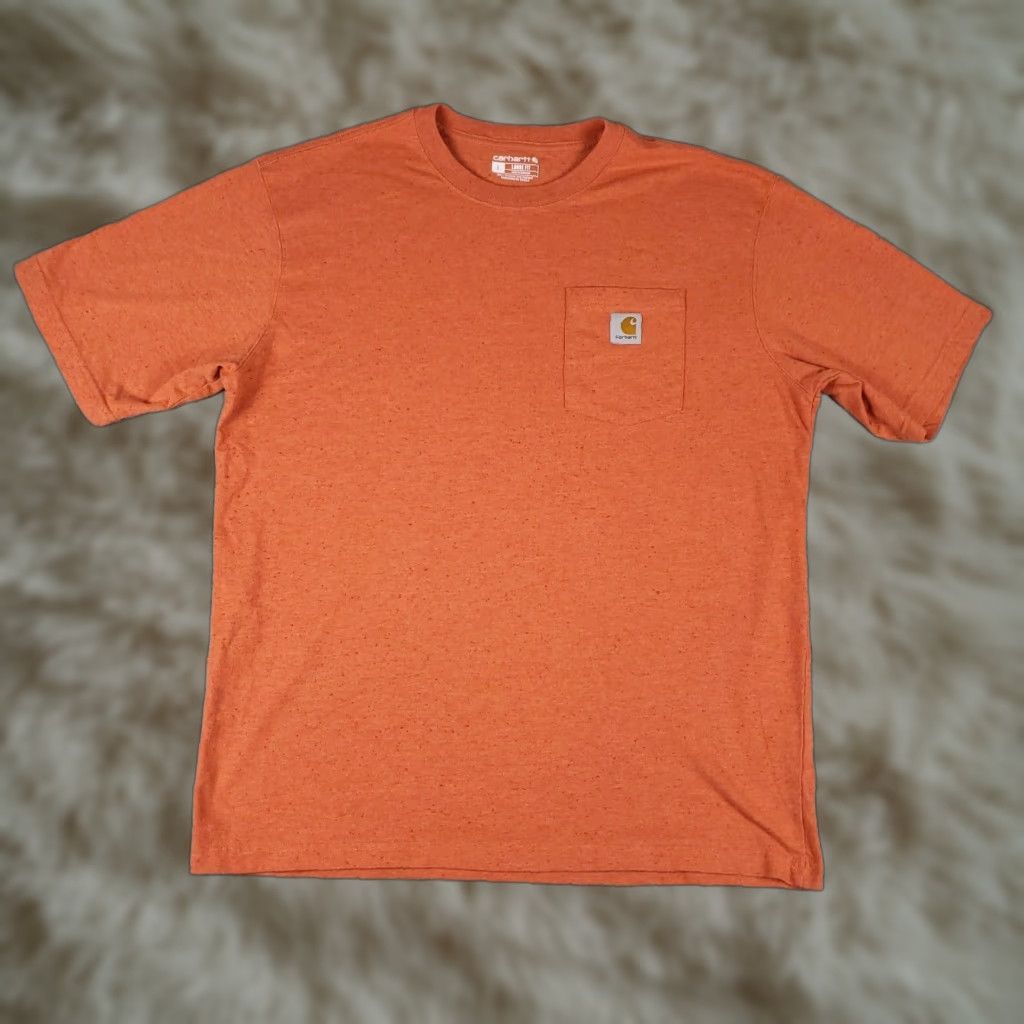 Carhartt VINTAGE Carhartt T-Shirt Mens Size Large Cotton Short Sleeve Crew Neck Orange Casual Pockets All Seasons Size US L / EU 52-54 / 3 - 1 Thumbnail