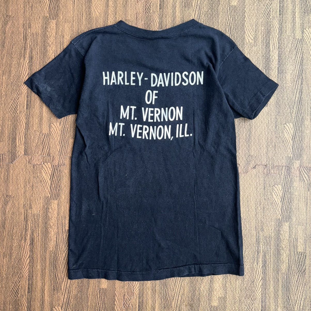 Harley Davidson × Vintage 1970’s Harley Davidson tee, 3D emblem style Size US S / EU 44-46 / 1 - 3 Thumbnail