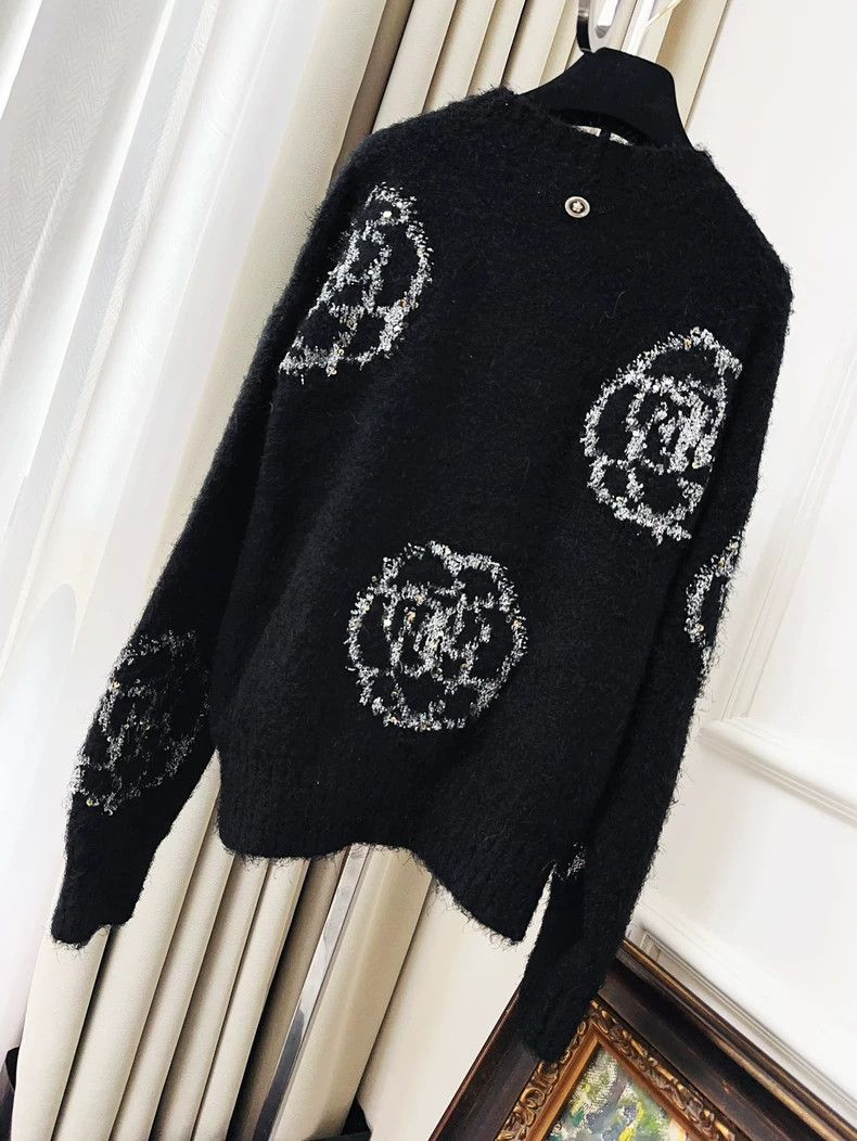 Chanel Chanel 23k autumn and winter black shiny camellia sequin k Size XXS / US 00 / IT 34 - 2 Thumbnail