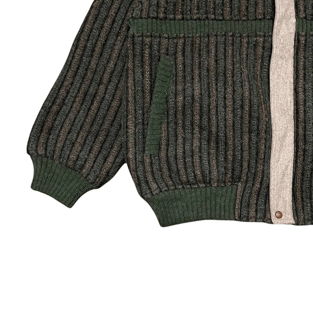 Issey Miyake Vintage Sam Austin Wool Knitted Bomber Jacket Issey Miyake Size US M / EU 48-50 / 2 - 3 Thumbnail