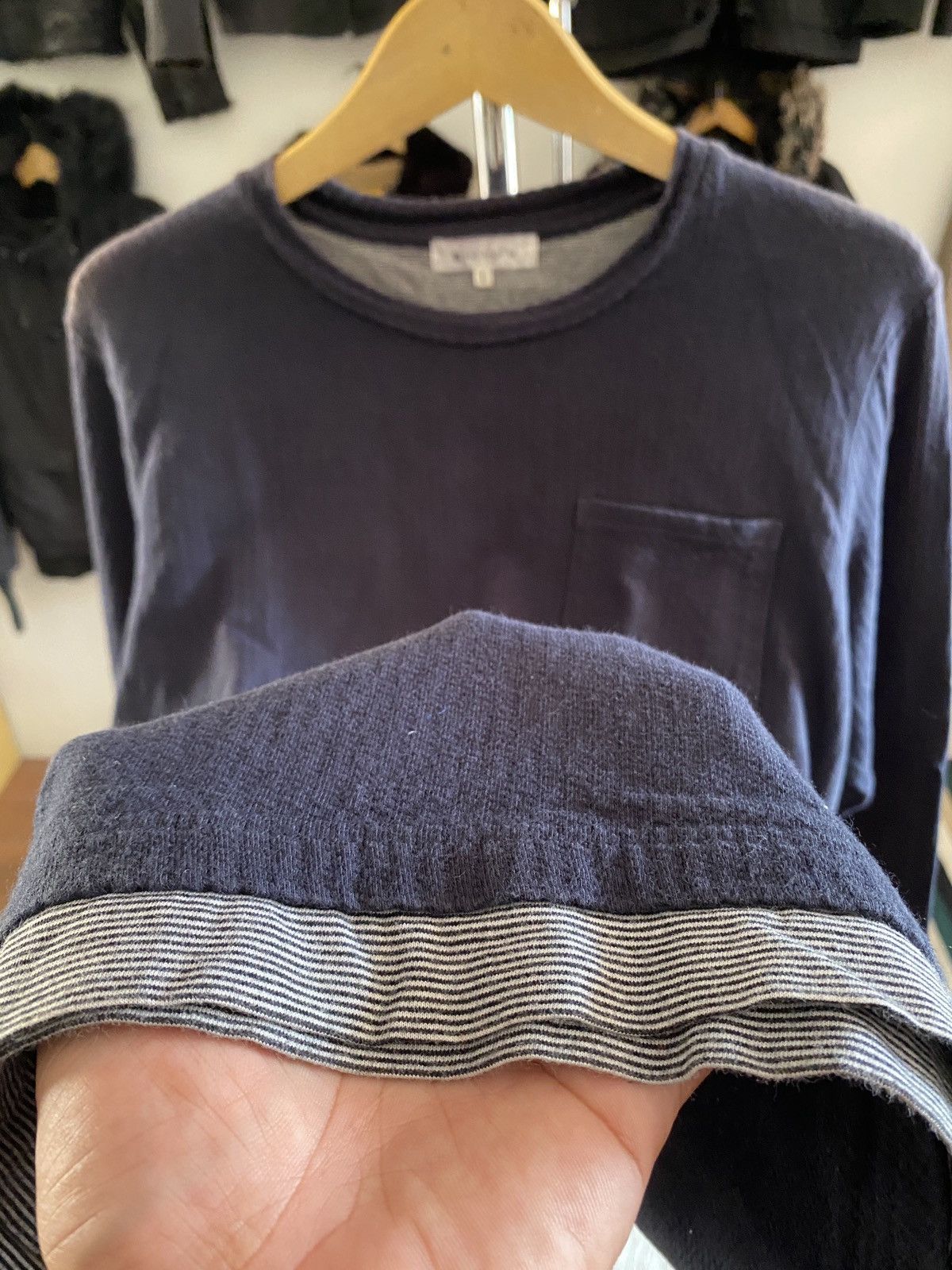 Japanese Brand Japanese Takeo Kikuchi DOUBLE LAYER Pocket Long Slevee TEE Size US L / EU 52-54 / 3 - 4 Thumbnail
