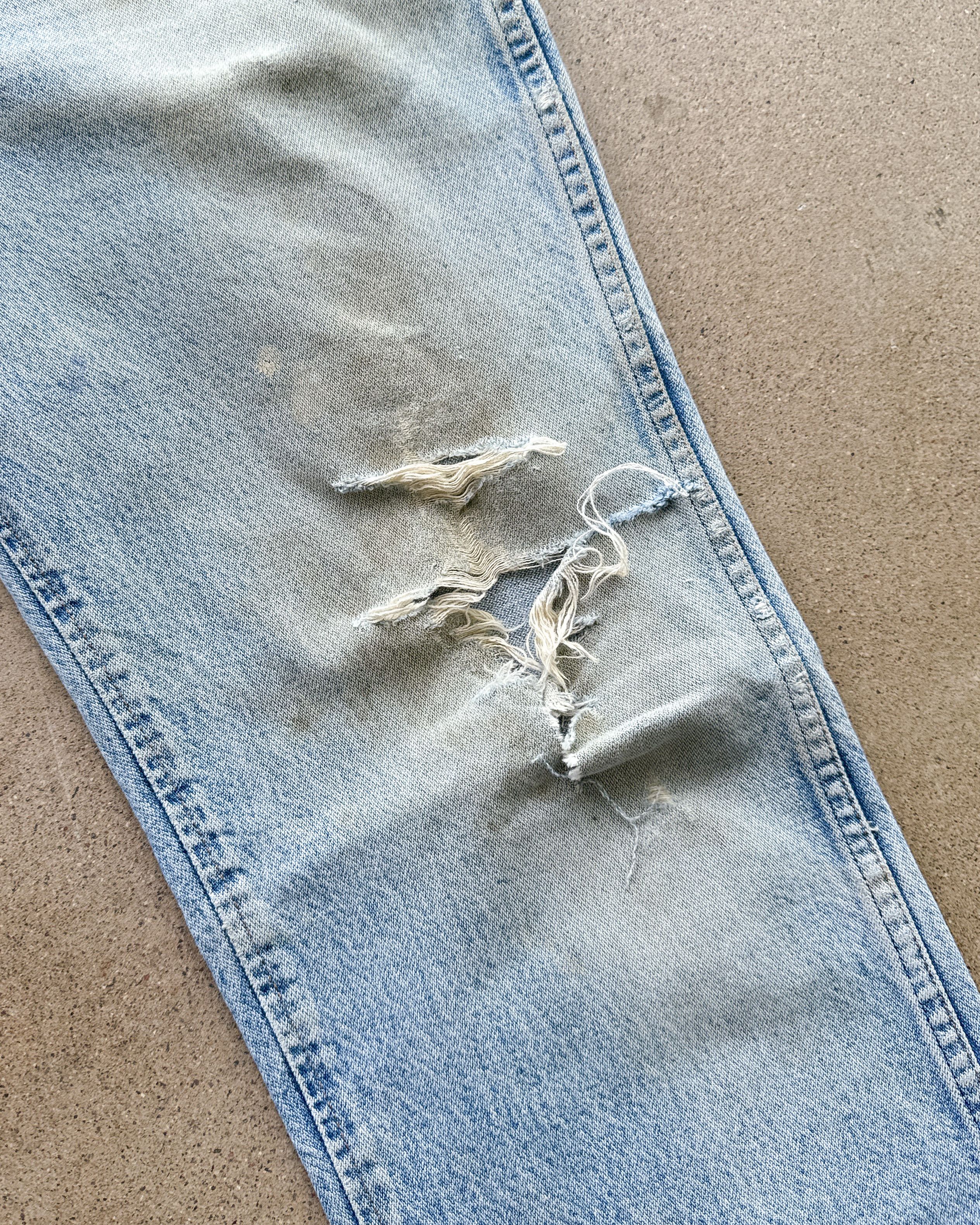 Wrangler Vintage Wrangler 36 MWZ Jeans Men's 34 Light Wash Distressed Size US 34 / EU 50 - 5 Thumbnail