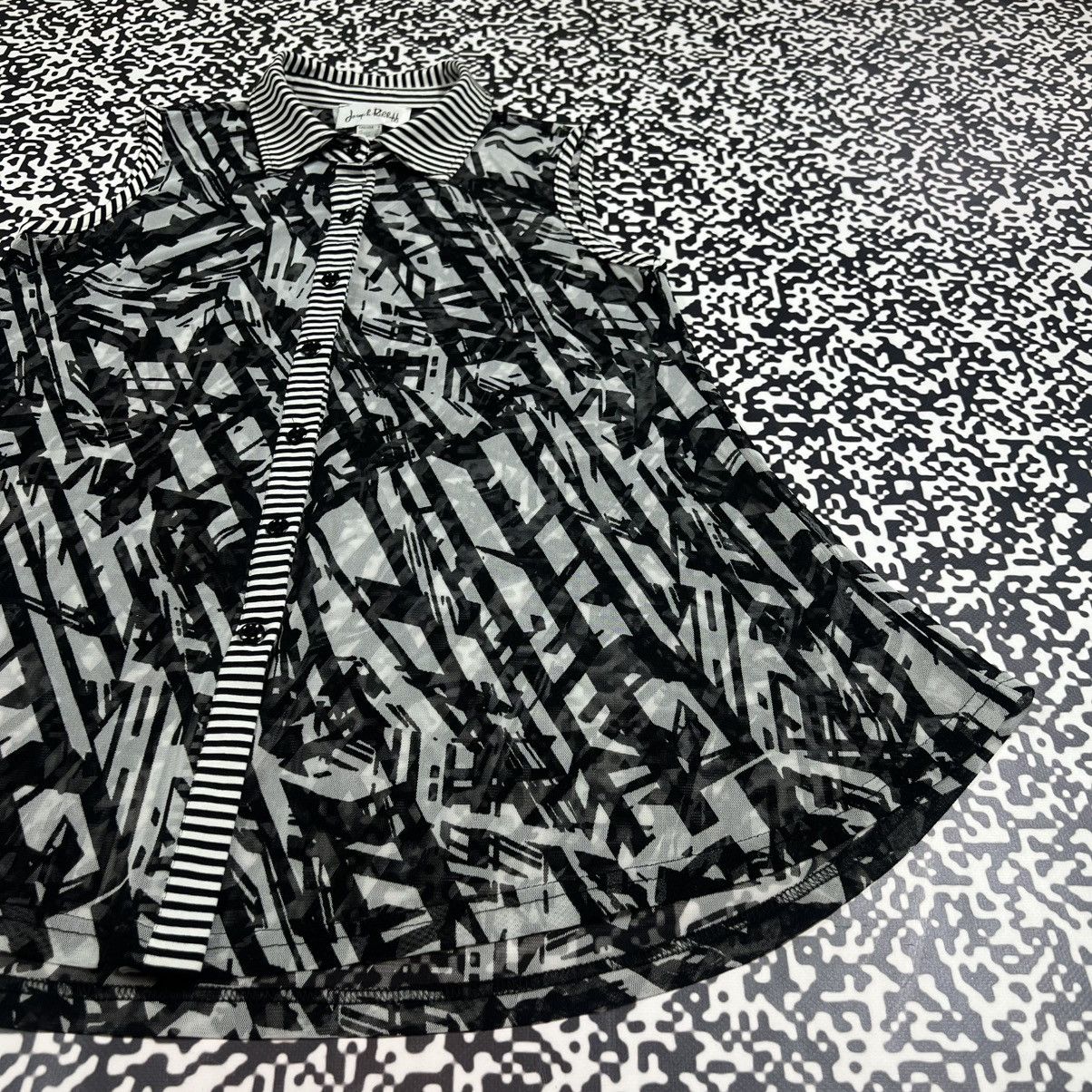 Joseph Ribkoff Vintage Y2K Joseph Ribkoff Mesh Abstract Style Blouses Size M / US 6-8 / IT 42-44 - 11 Thumbnail