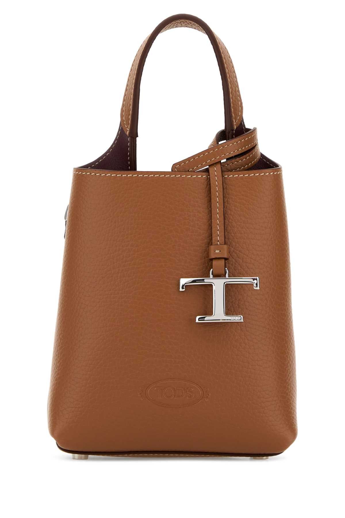 Tod's Camel Leather Micro Handbag Size ONE SIZE - 1 Thumbnail