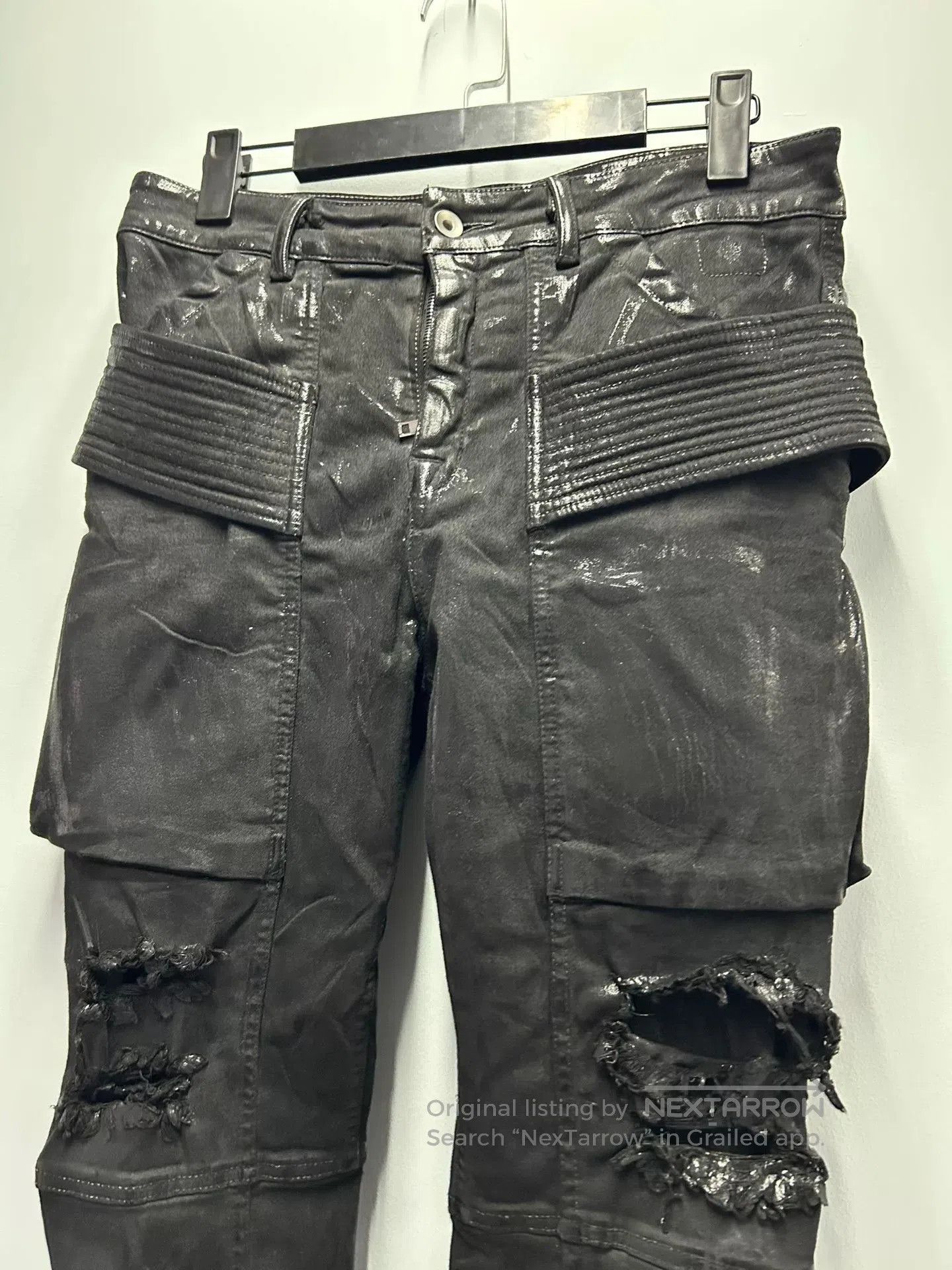 Rick Owens Drkshdw Rick Owens Drkshdw Black Distressed Denim Pants. Size US 29 - 3 Thumbnail