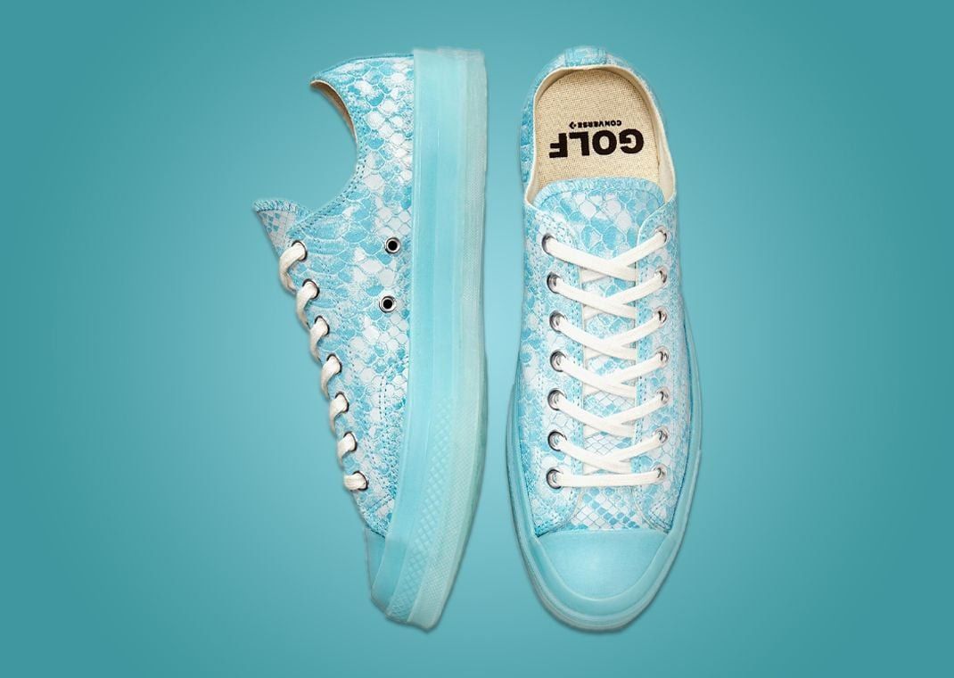 Converse 💚 2022 Golf Wang x Converse "Blue Python" Chuck 70 OX NEW Size US 11 / EU 44 - 2 Thumbnail