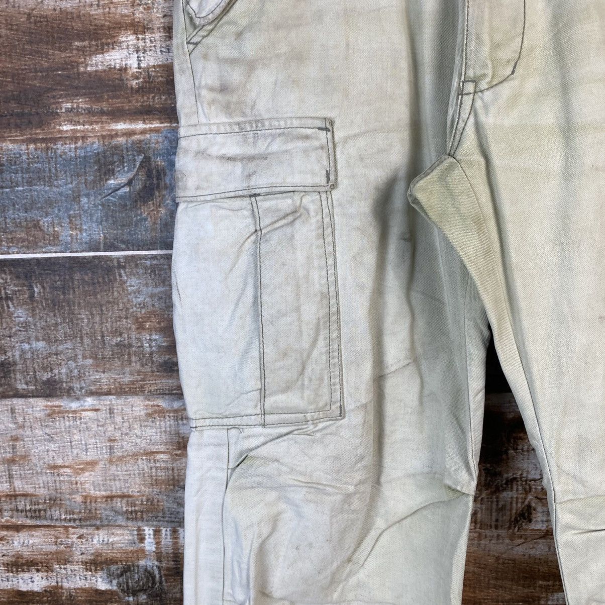 Japanese Brand DL Surplus White Cargo Multipocket Pants #C1218 Size US 29 - 10 Thumbnail