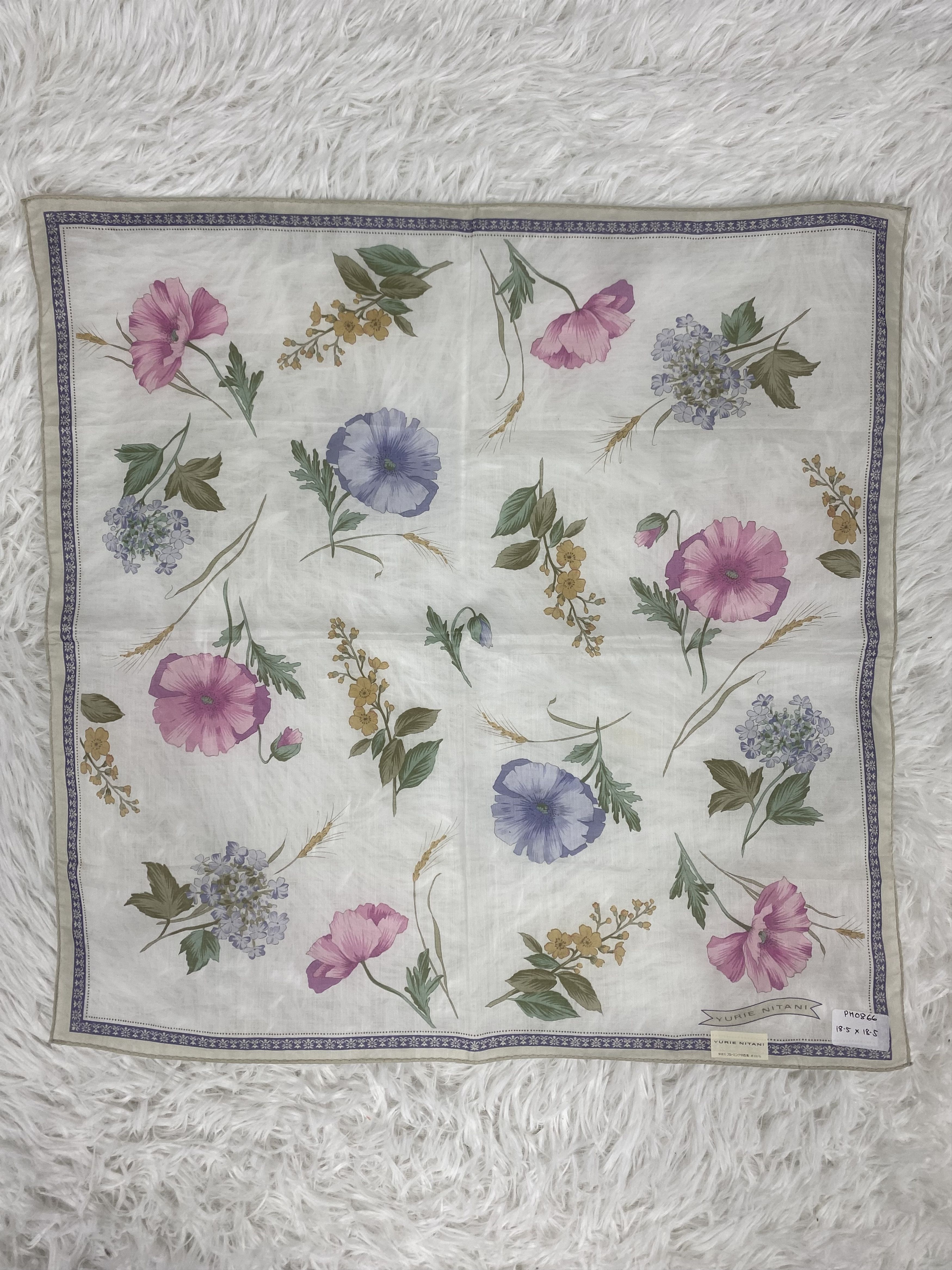 Japanese Brand × Vintage Vintage Yurie Nitani Handkerchief Neckerchief PH0866 Size ONE SIZE - 3 Thumbnail