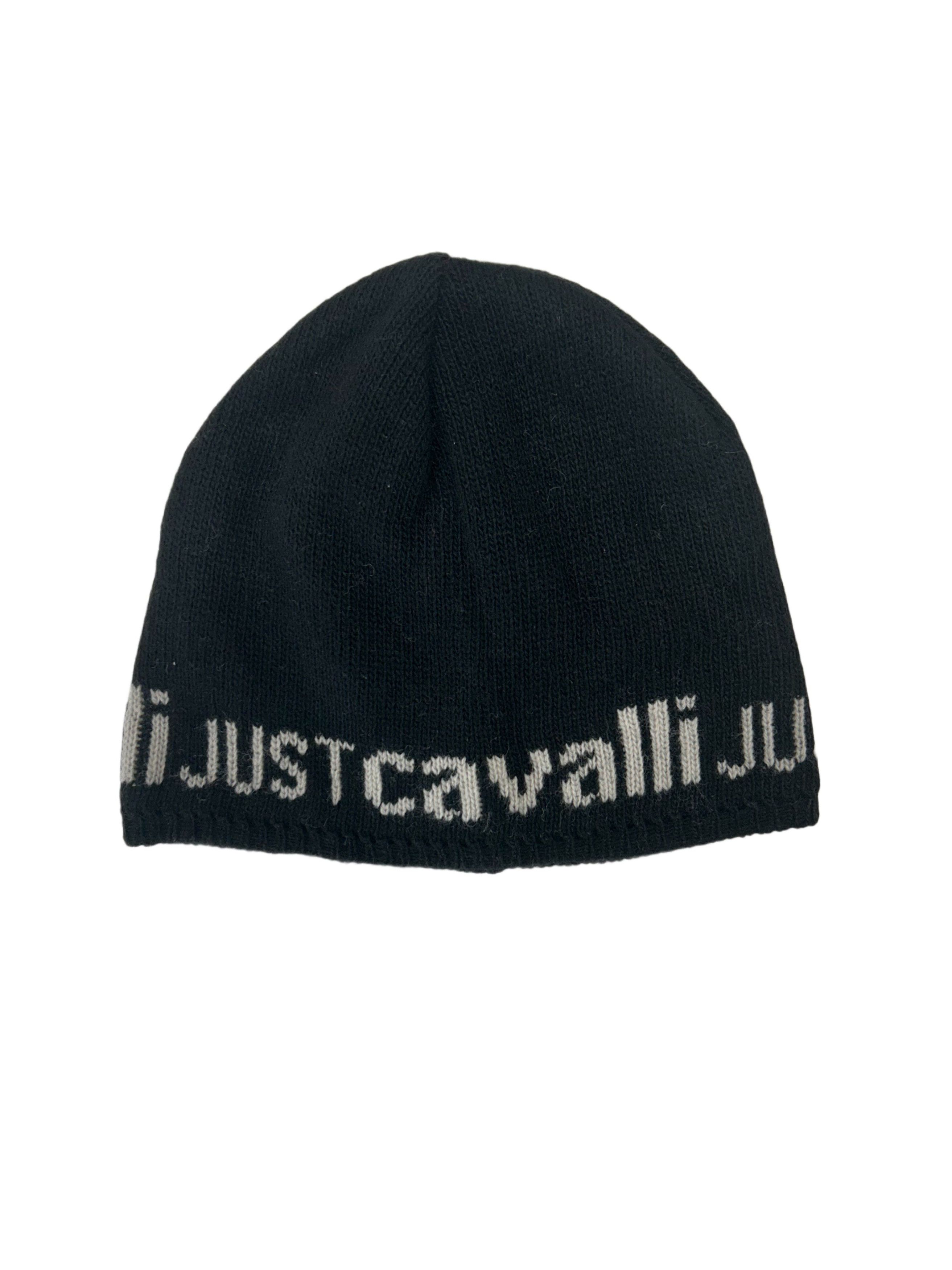 Just Cavalli Just Cavalli Black Wool Beanie With IntarsiaJustCavalli'Logo Size 36 - 1 Thumbnail