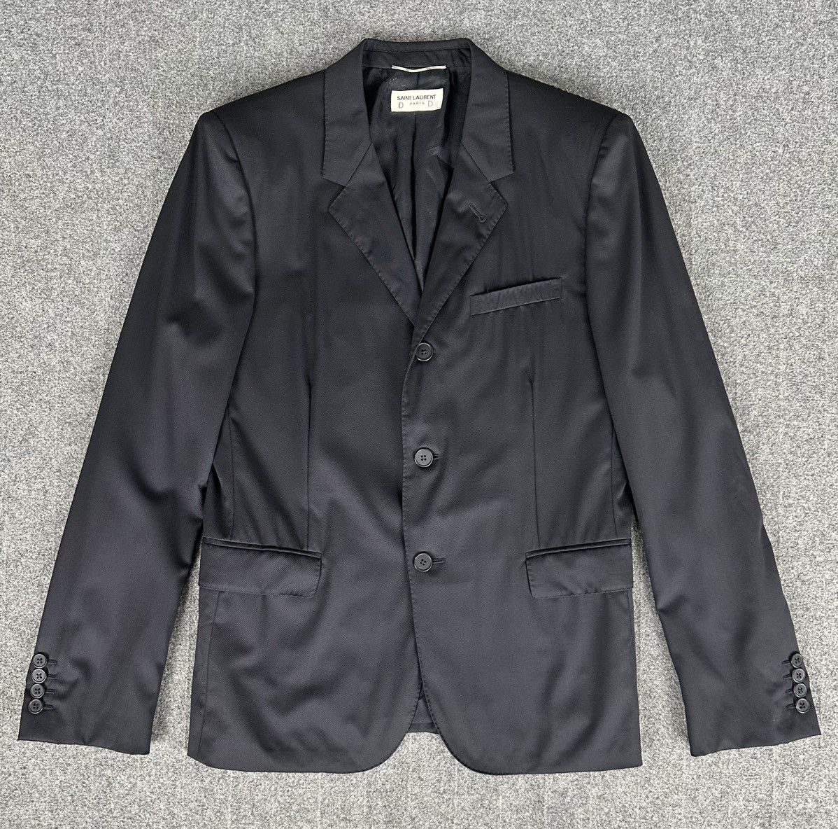 Saint Laurent Paris Saint Laurent - Hedi Slimane 2012 - Wool Three Button Blazer Size 48S - 1 Thumbnail
