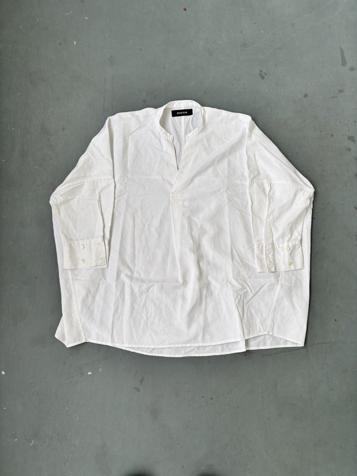 Zucca Vintage Zucca by Issey Miyake Mandarin Collar Boxy Shirt Size US XXL / EU 58 / 5 - 1 Thumbnail